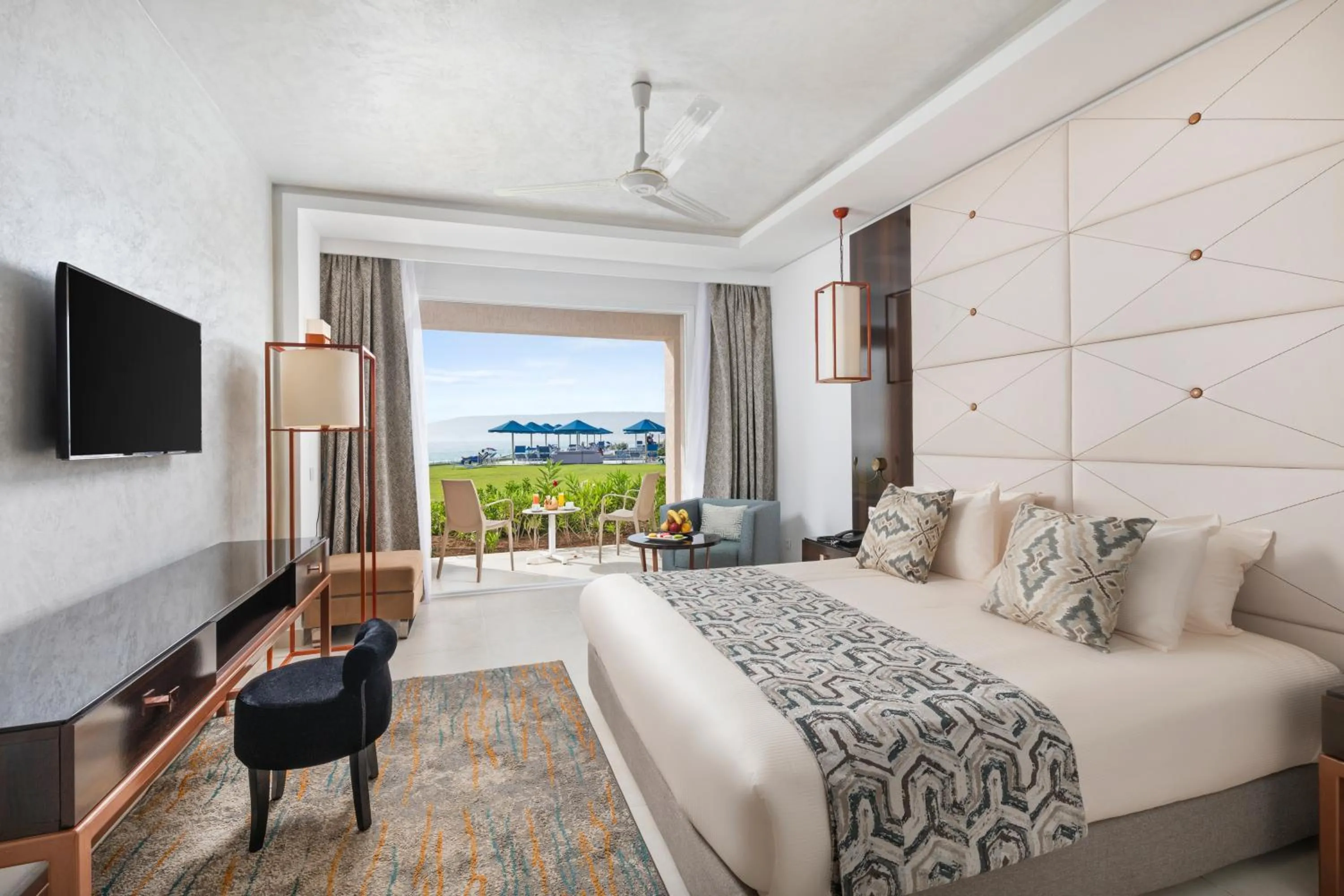 Sea view, Bed in Pickalbatros White Beach Taghazout - Adults Friendly 16 Years Plus - Ultra All Inclusive