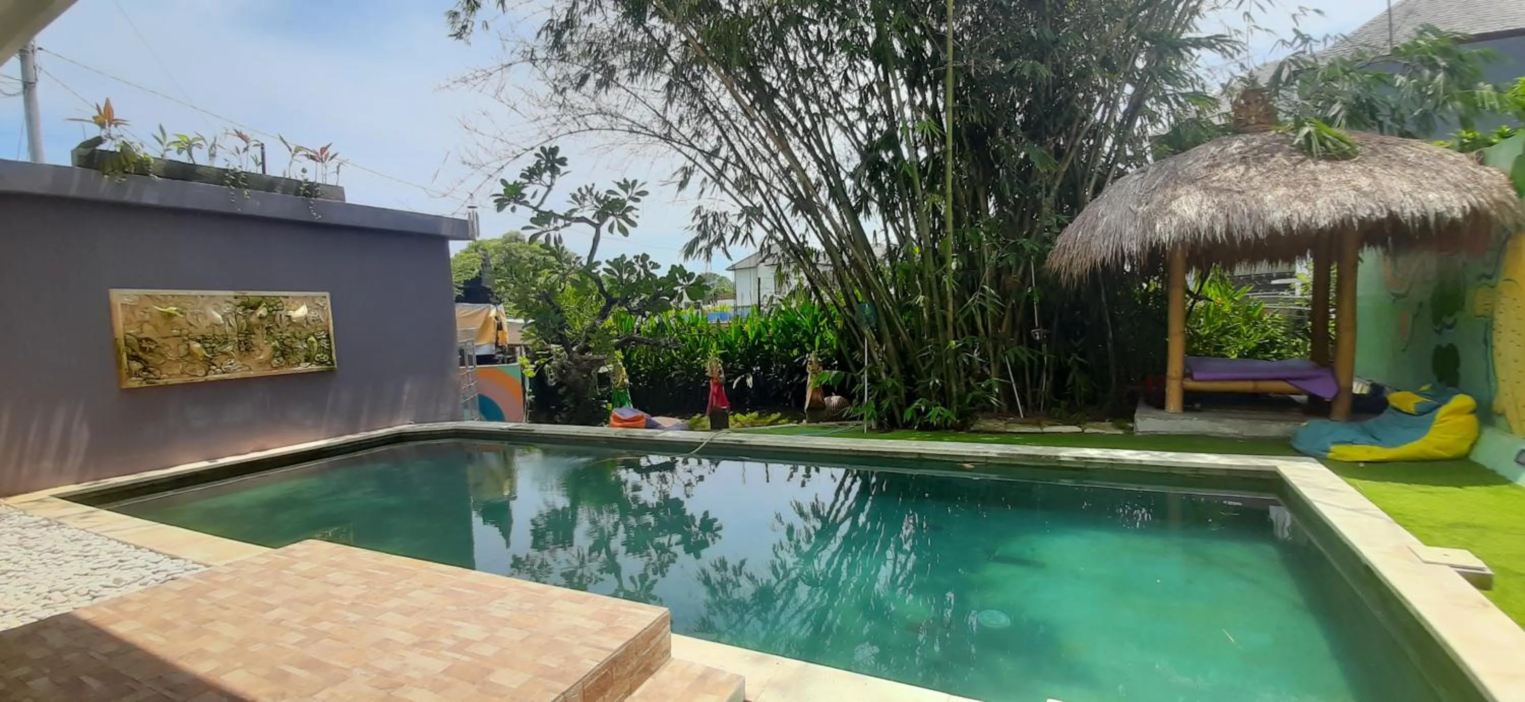 Garden view in Ozora Tiying Tutul Hostel Canggu