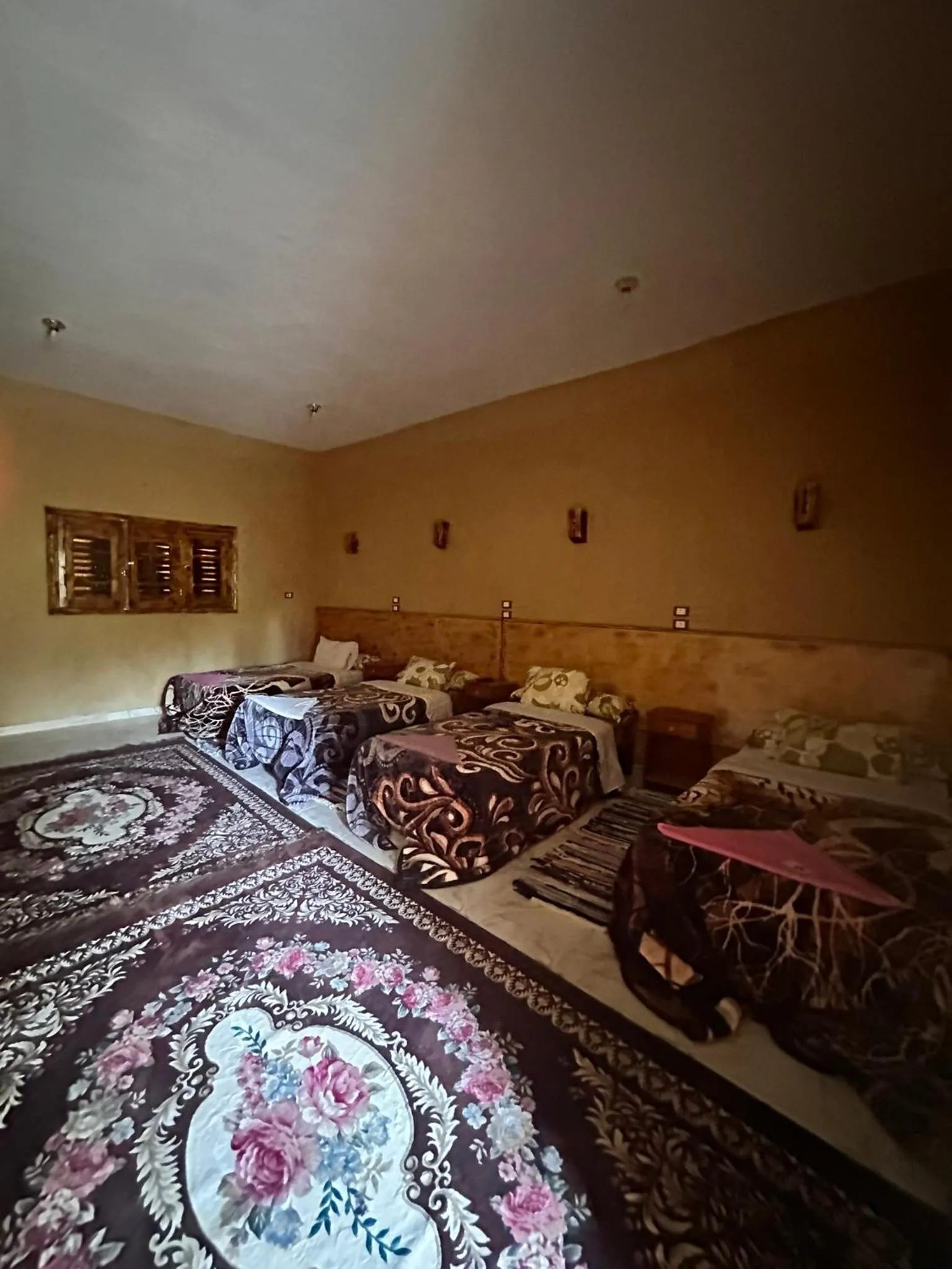 Bed in Nour El Waha Hotel