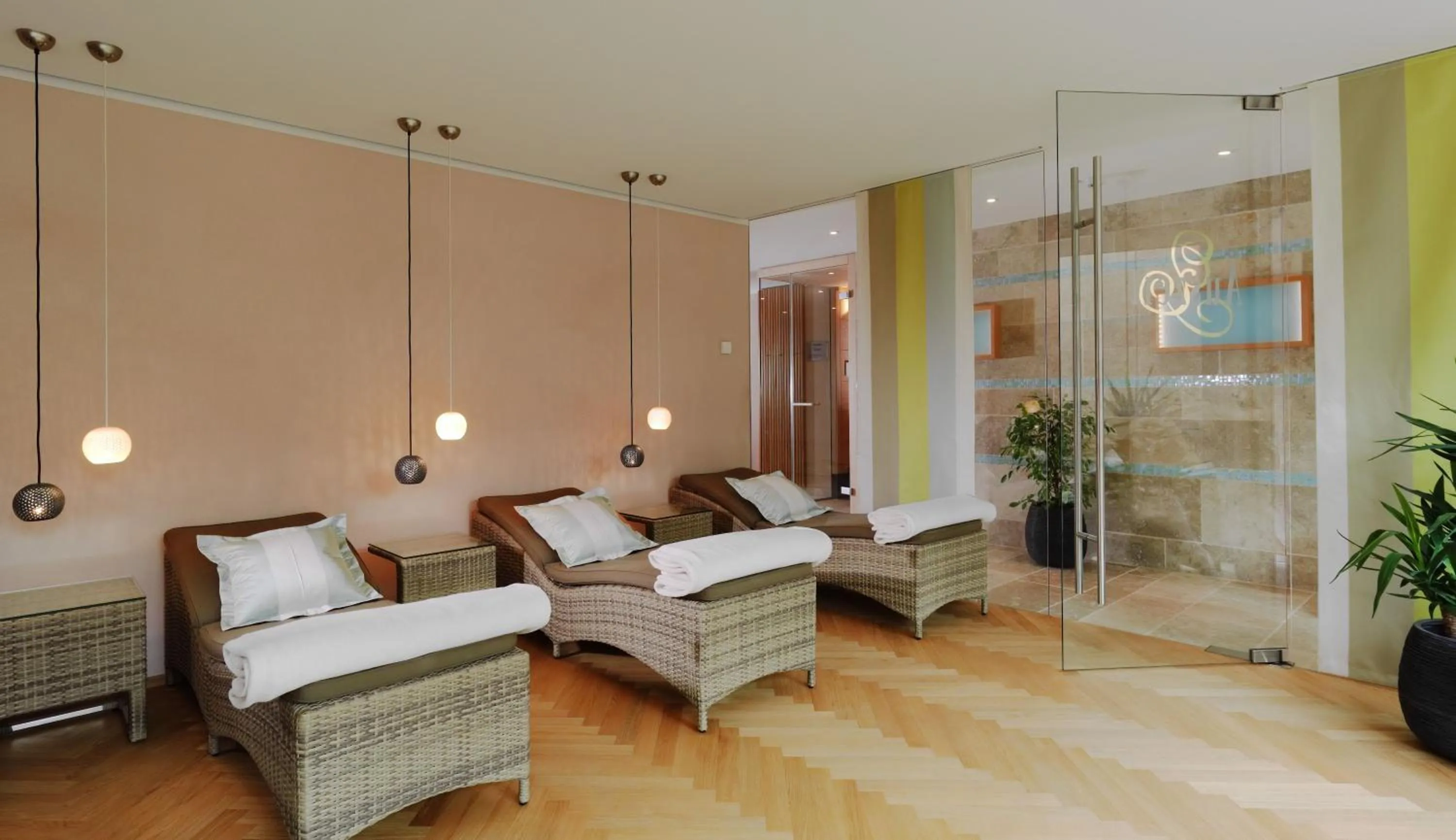 Sauna in Hotel Villa Hügel