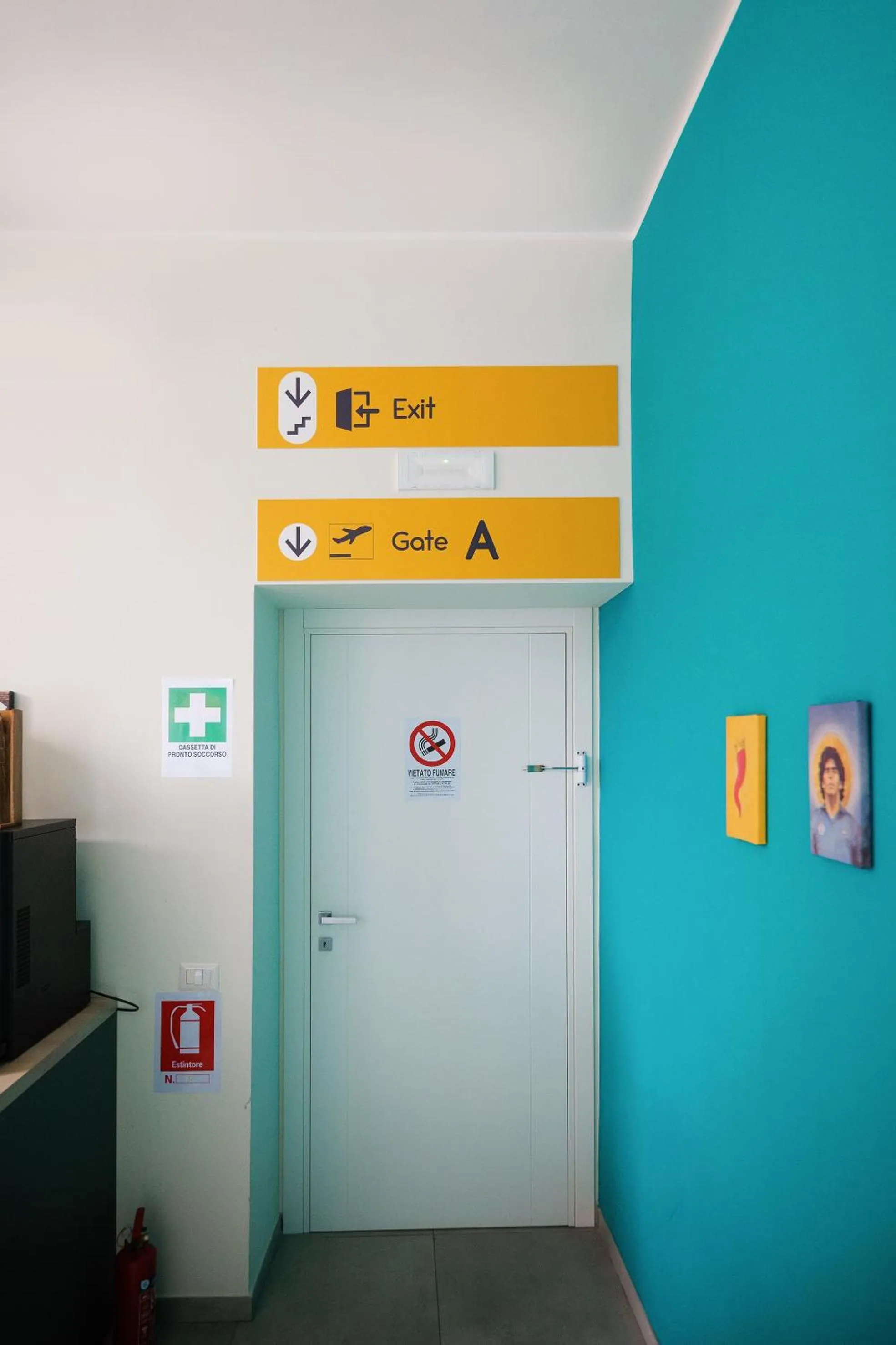 Text overlay in Terminal 1 Guest House