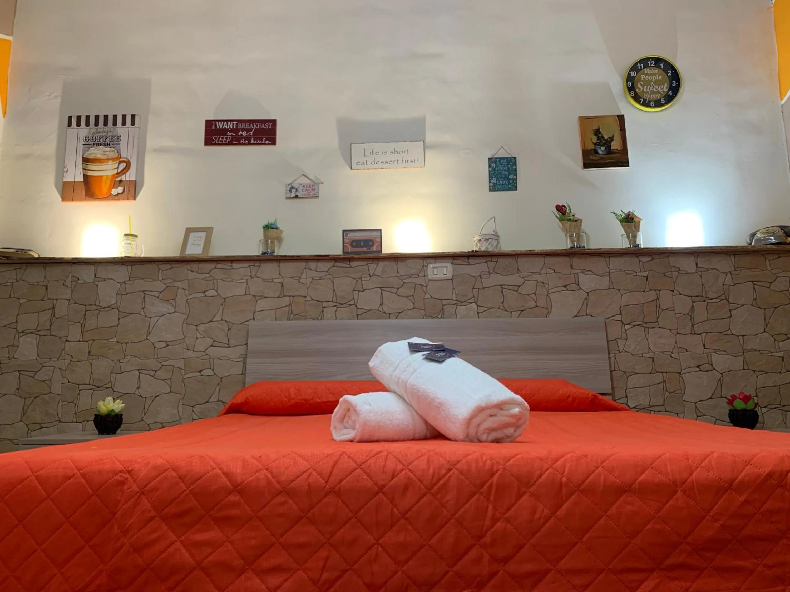 Bed in B&B Poseidone