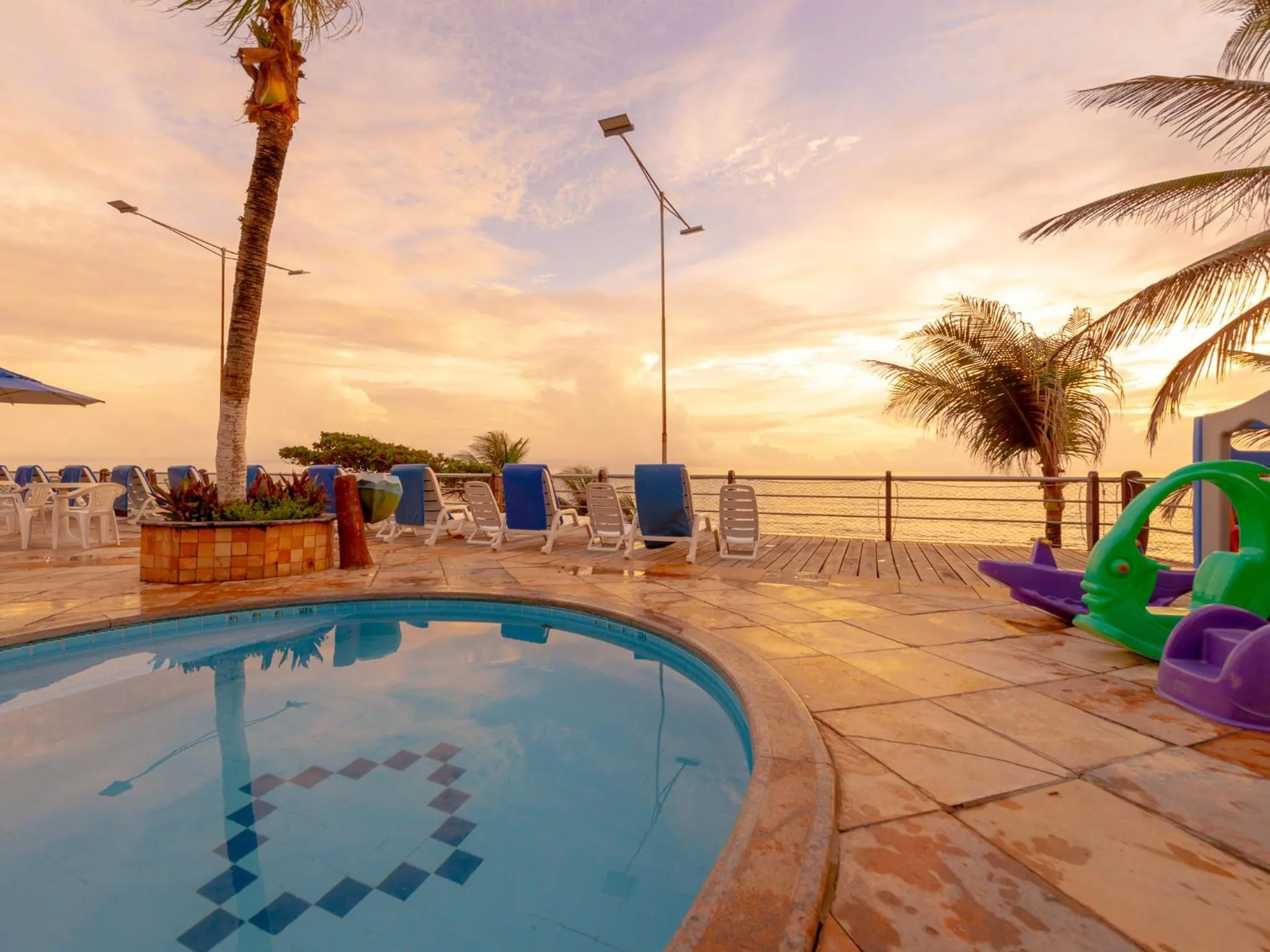 Pool view in Happy Hotel Praia Azul