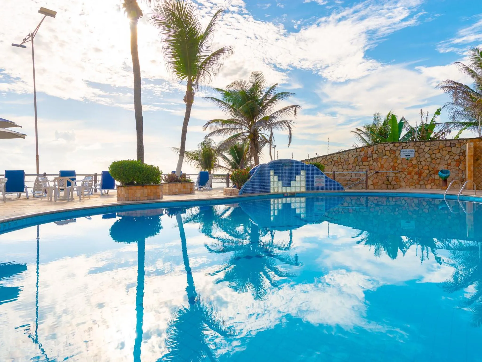 Swimming pool in Happy Hotel Praia Azul