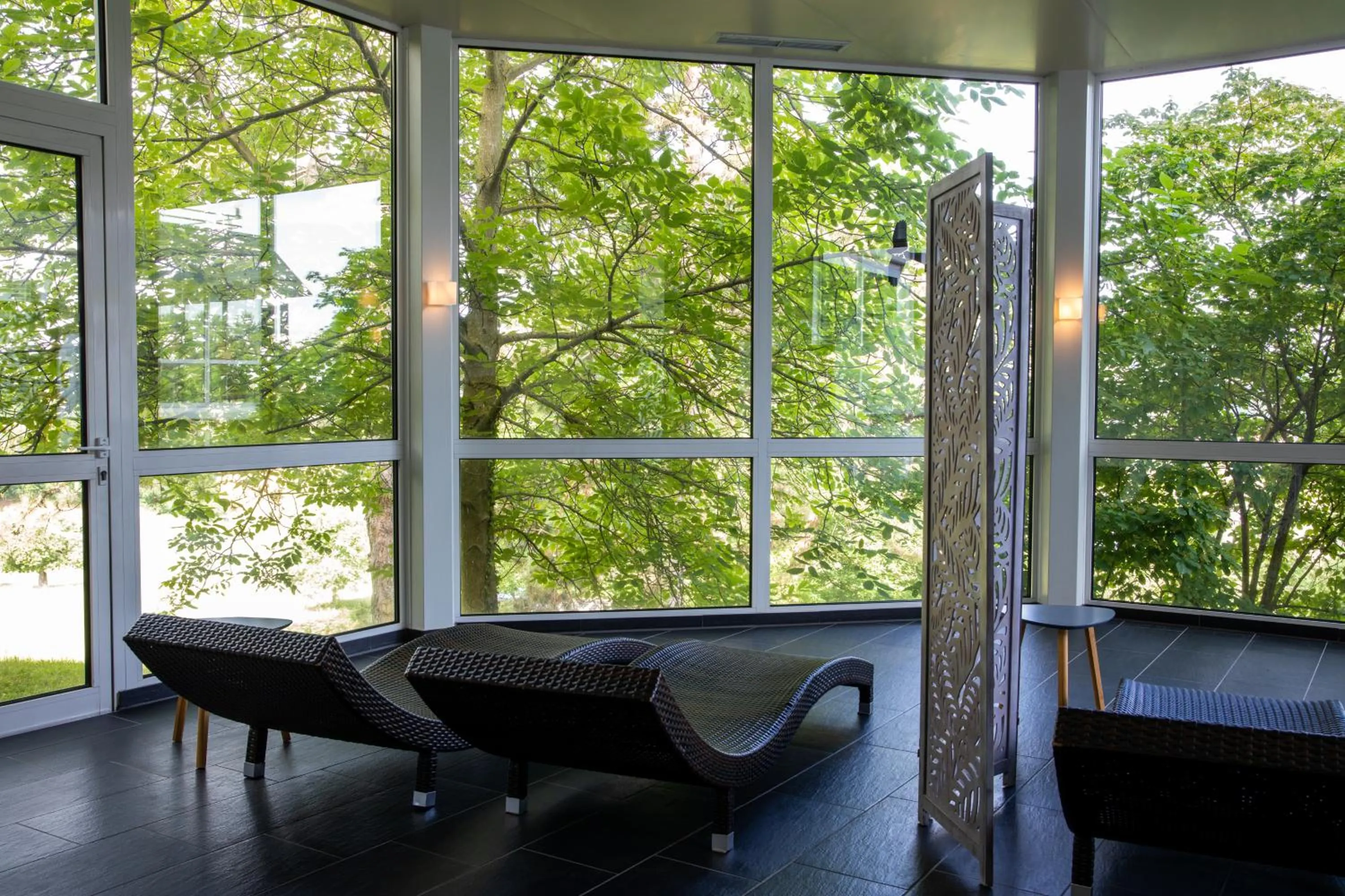 Pool view in Hotel Vulcano Lindenhof
