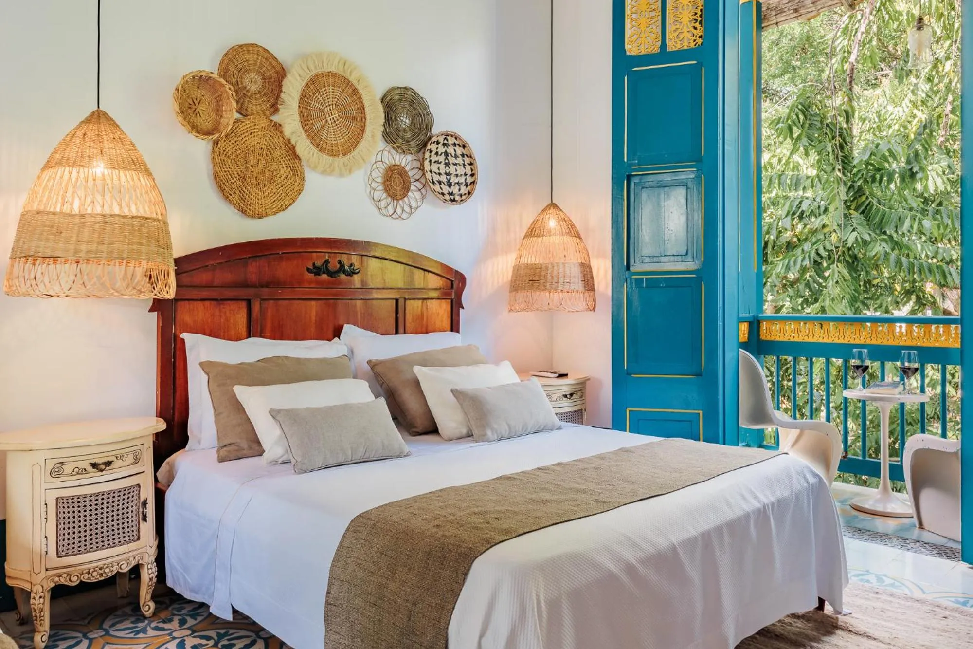 View (from property/room), Bed in Hotel Boutique Fundadores en Cauca Viejo