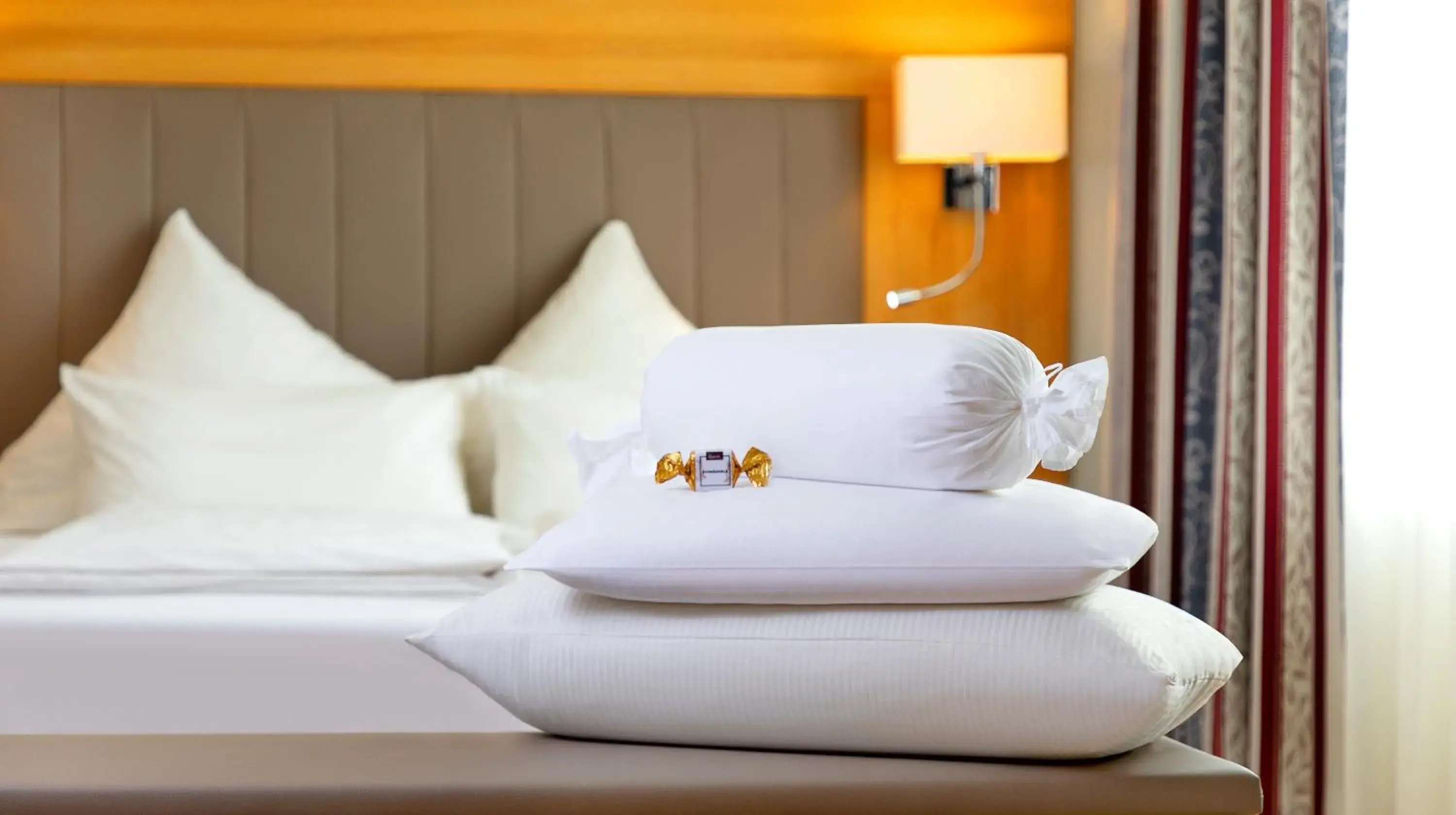 Decorative detail, Bed in Hotel Löwengarten Decorative detail, Bed in Hotel Löwengarten