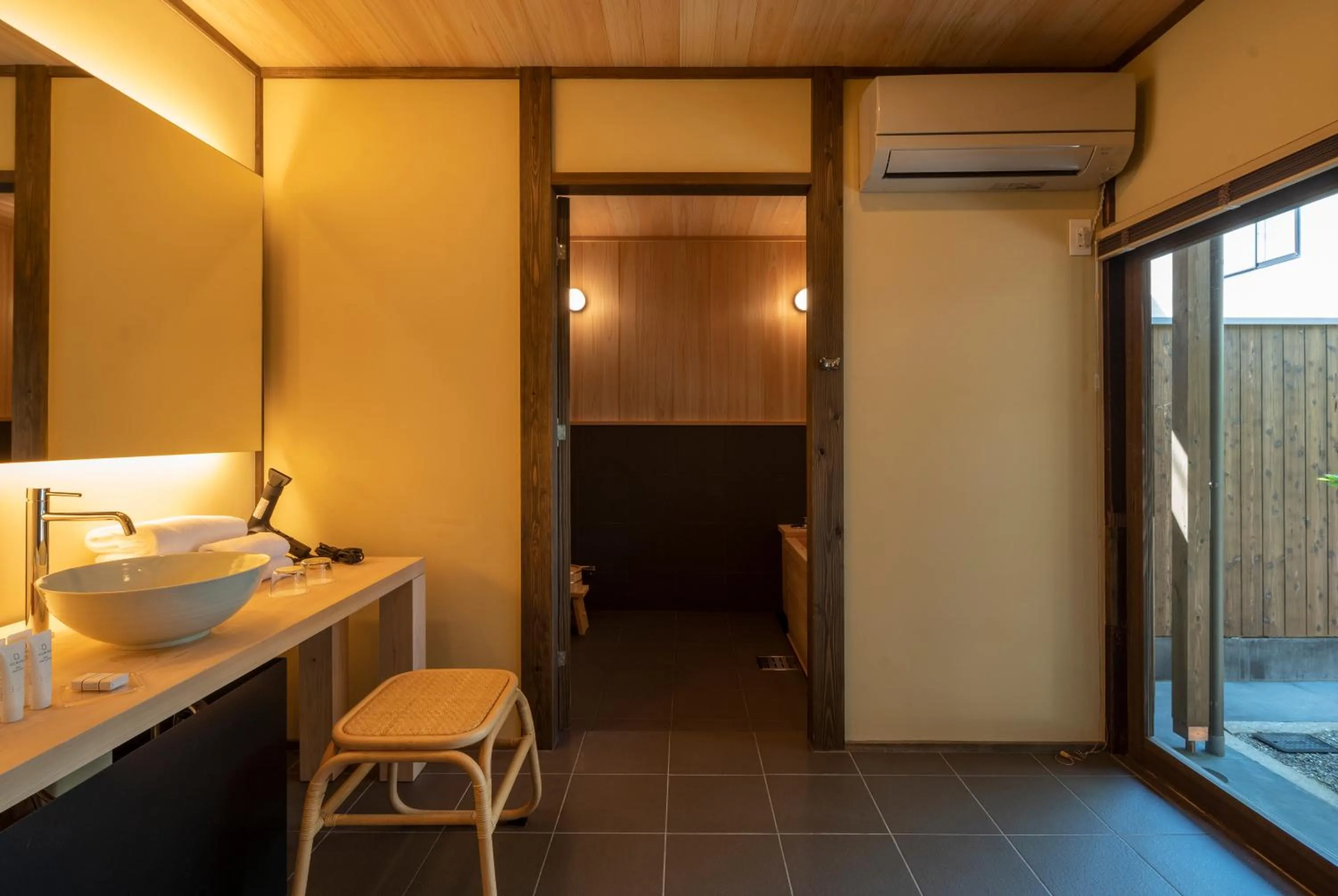 Bathroom, Bed in NIPPONIA HOTEL Ozu Castle Town