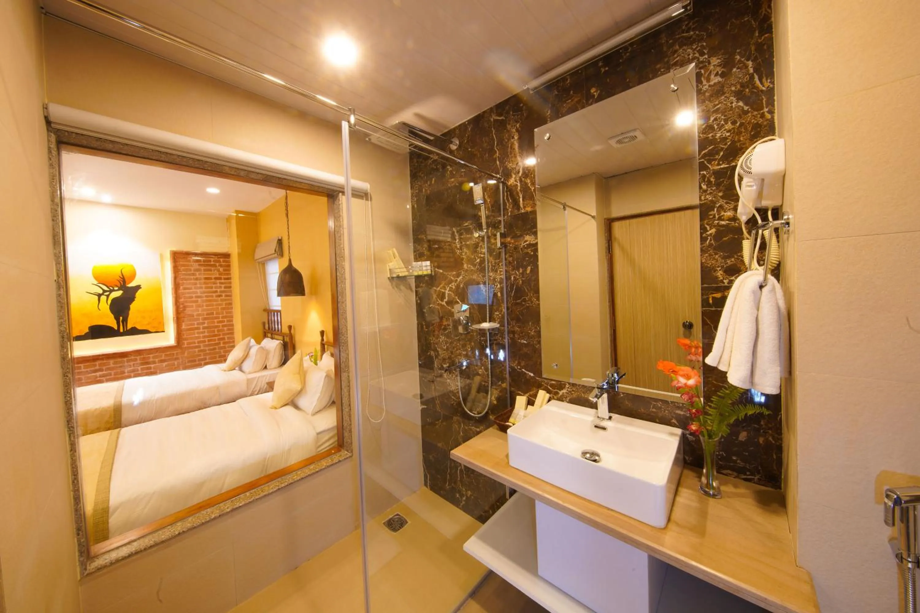 Bathroom, Bed in Woodapple Hotel and Spa