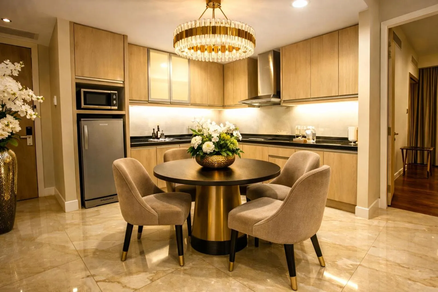 Kitchen or kitchenette in Cormar Suites Kuala Lumpur