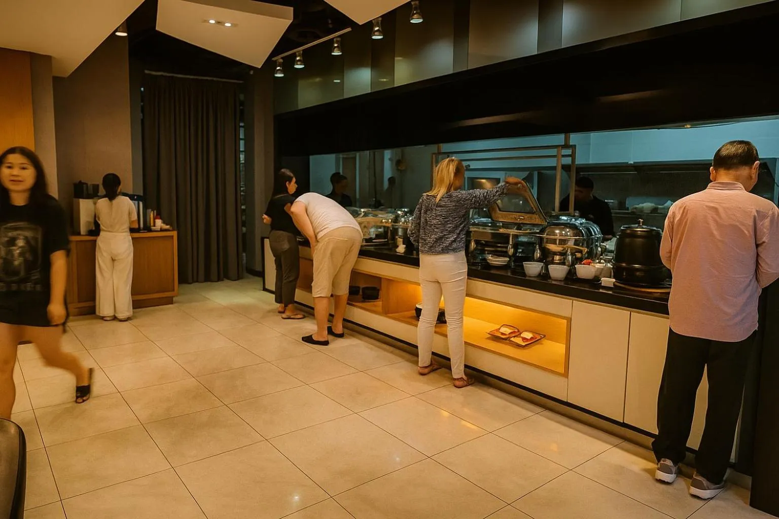 Buffet breakfast in Cormar Suites Kuala Lumpur