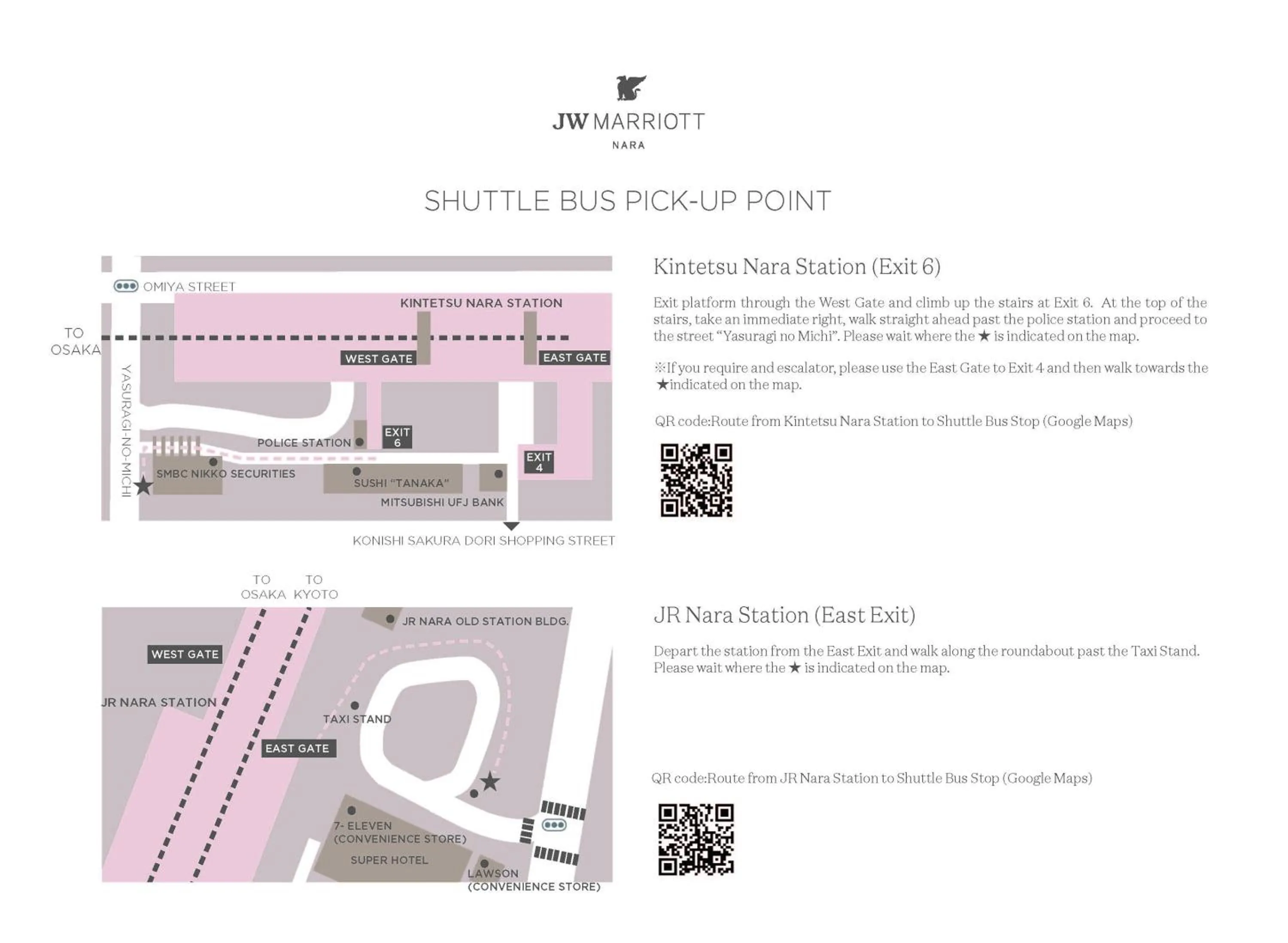 shuttle in JW Marriott Hotel Nara