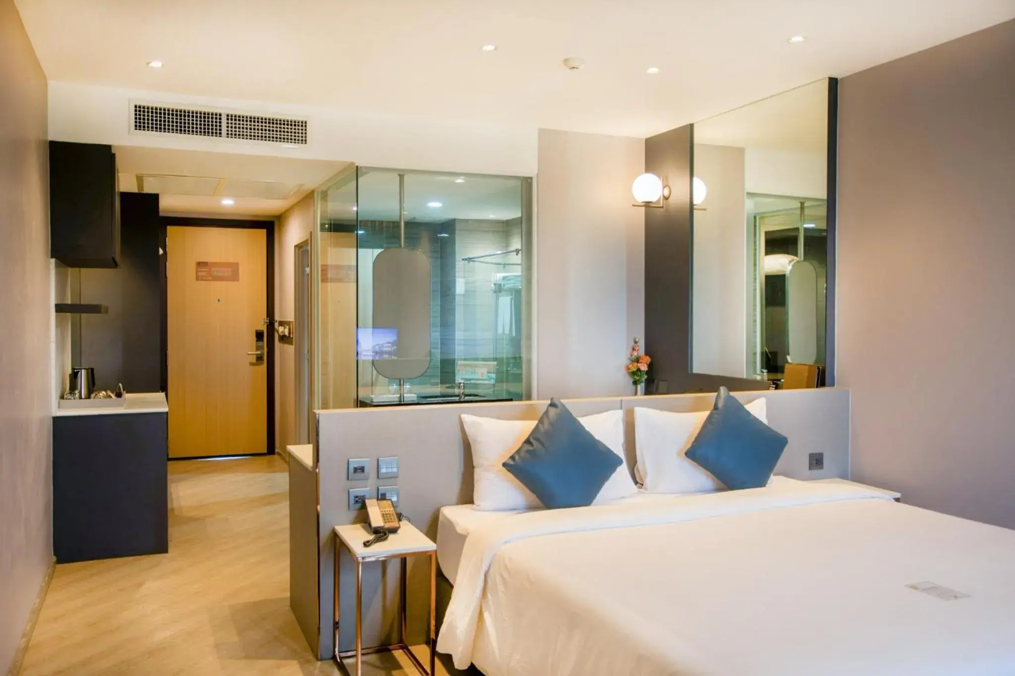 Bed in Golden City Rayong Hotel Bed in Golden City Rayong Hotel