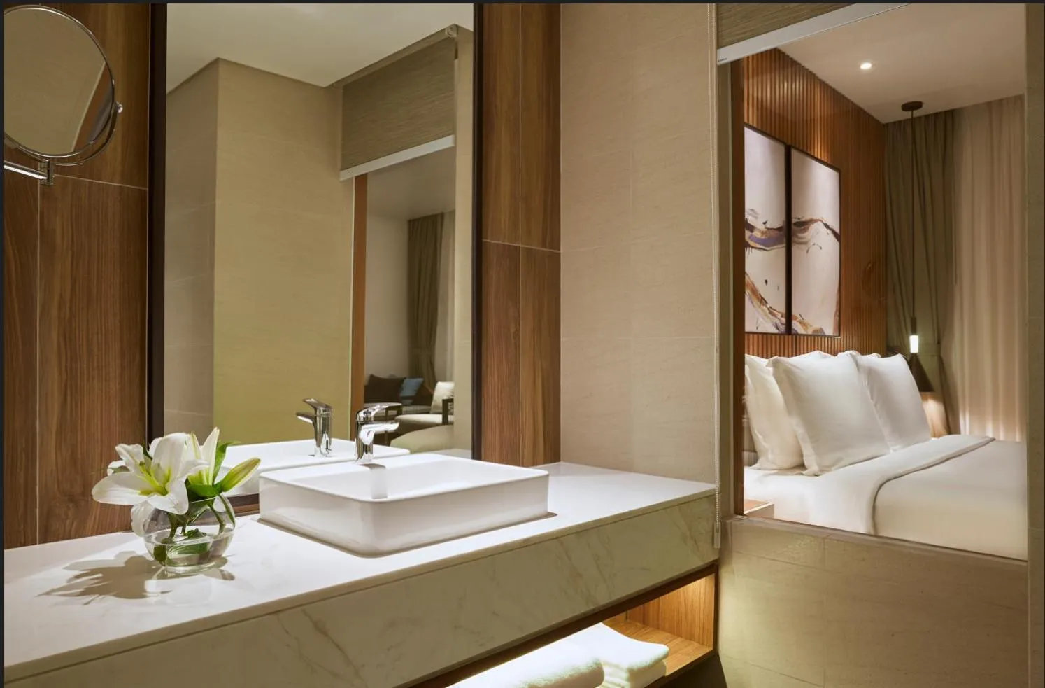 Bathroom, Bed in Mövenpick Villas & Residences Phu Quoc
