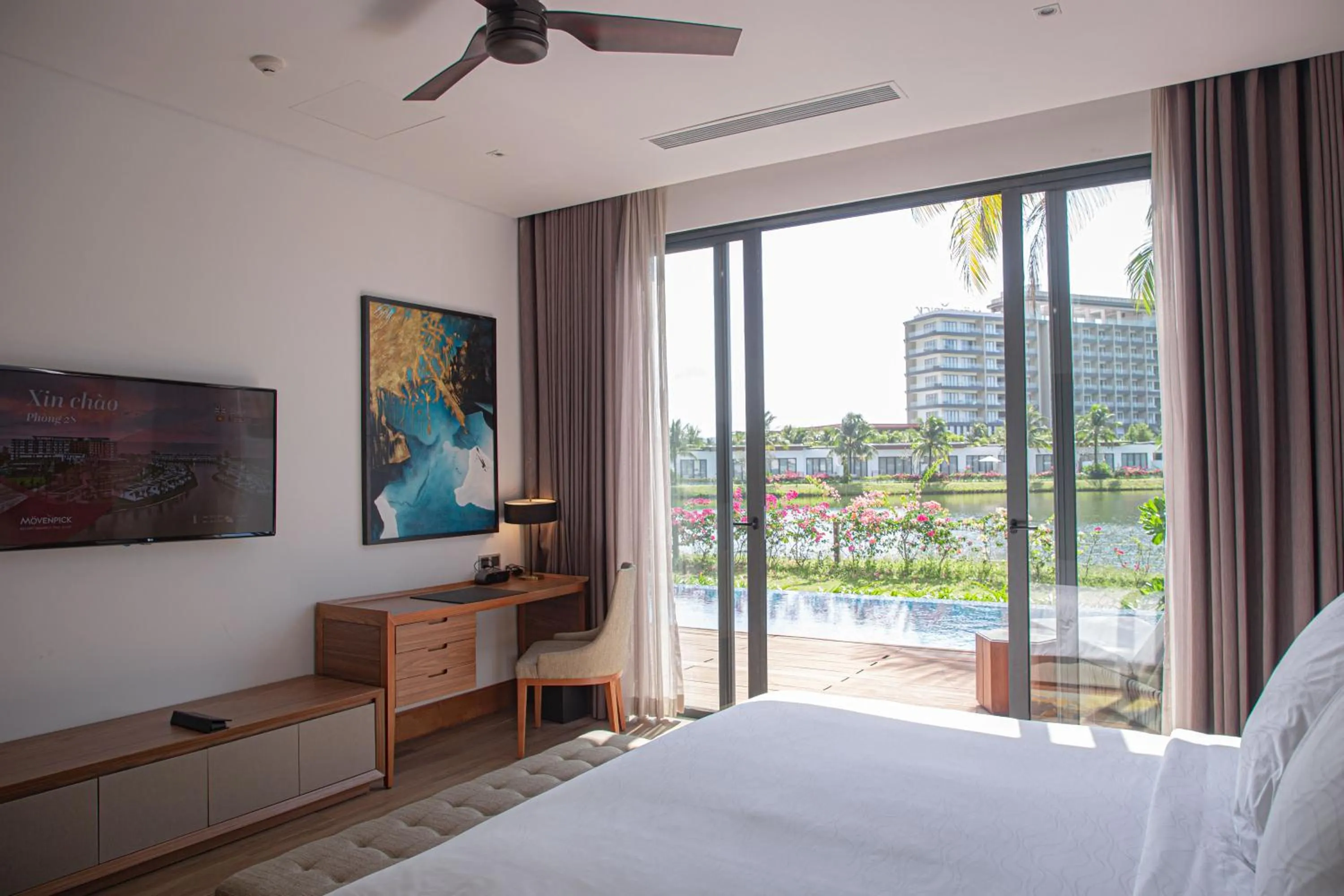 Bedroom, Bed in Mövenpick Villas & Residences Phu Quoc