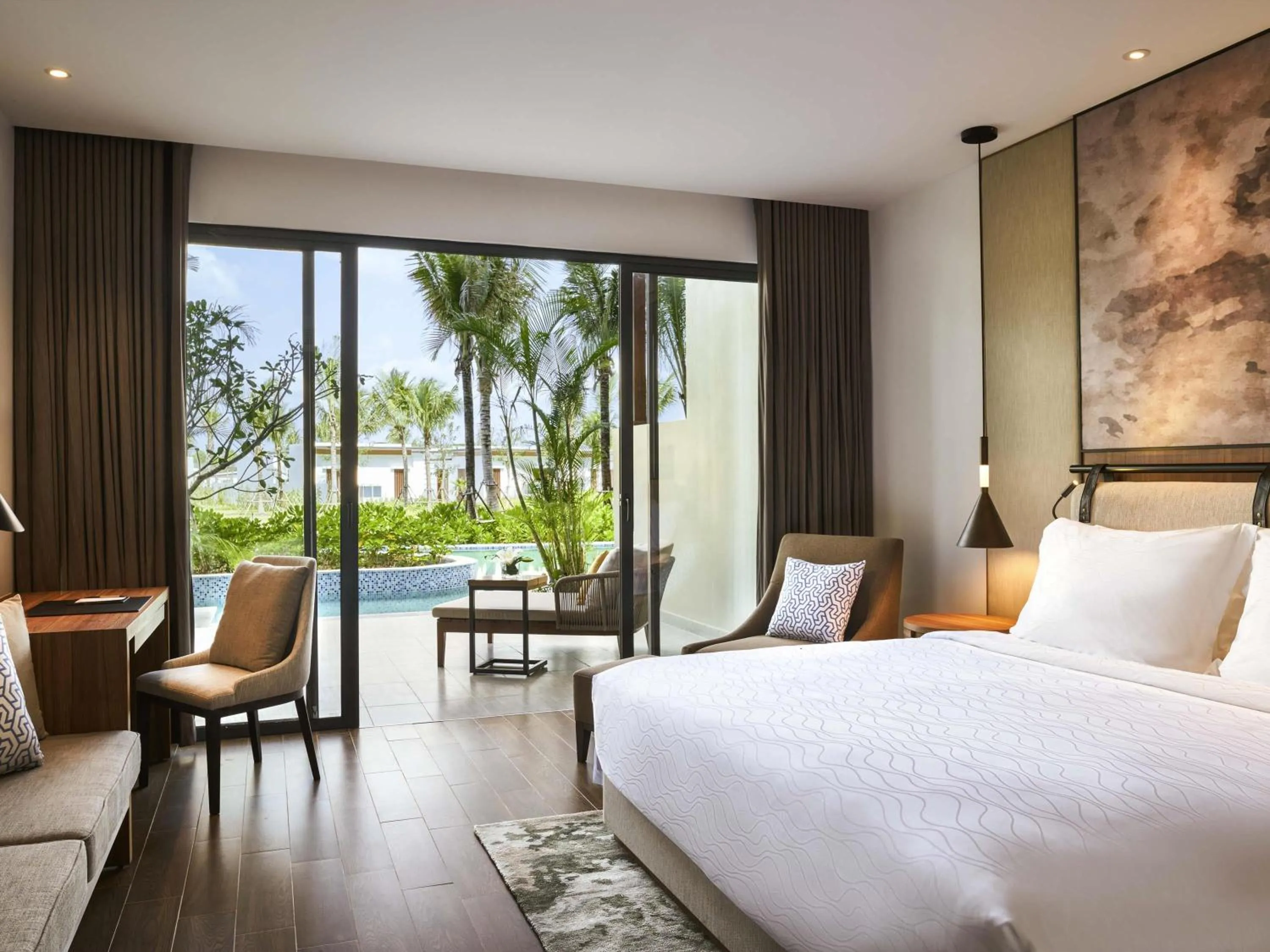 Bedroom, Bed in Mövenpick Resort Waverly Phu Quoc