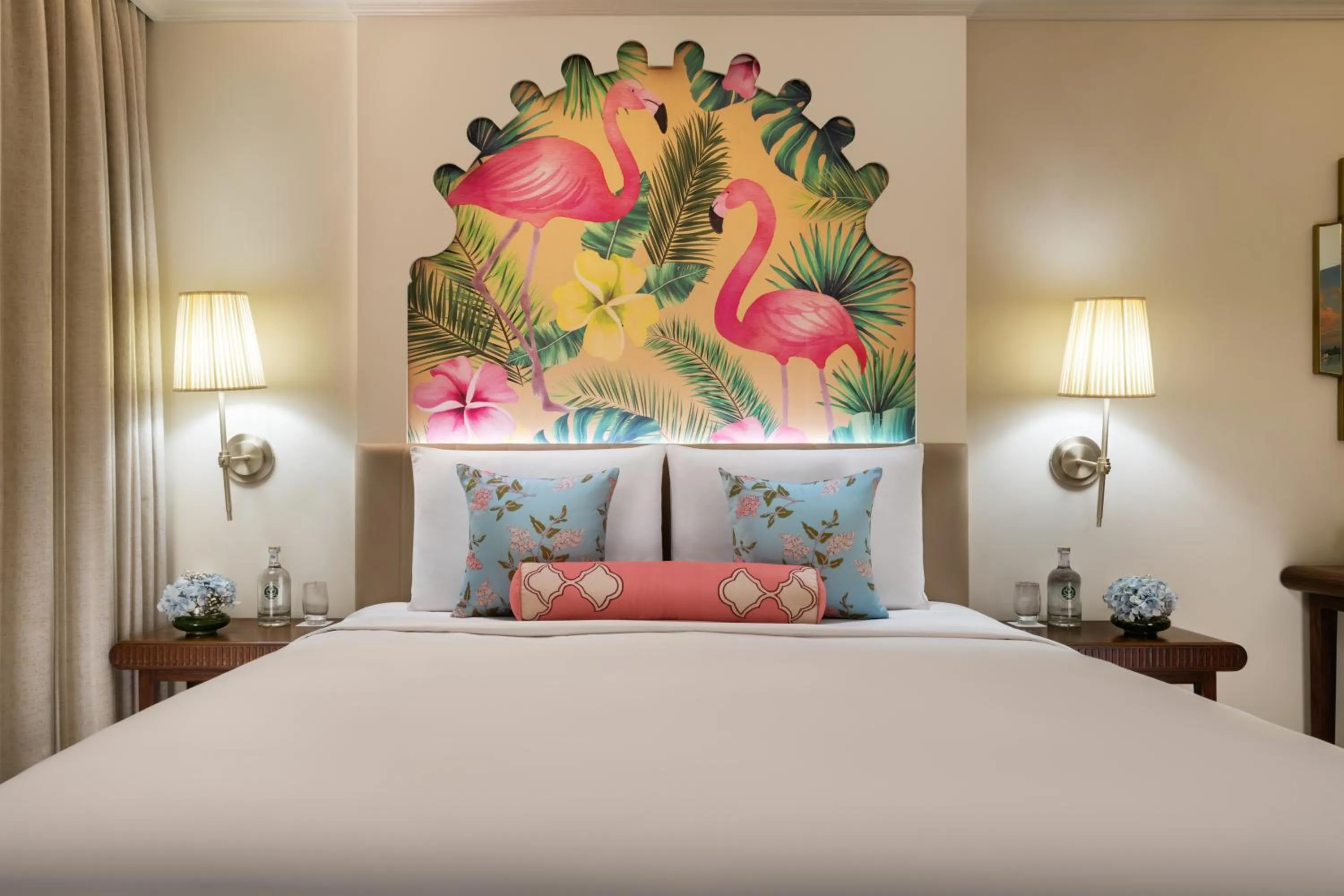 Bed in Taj Gorbandh Palace, Jaisalmer