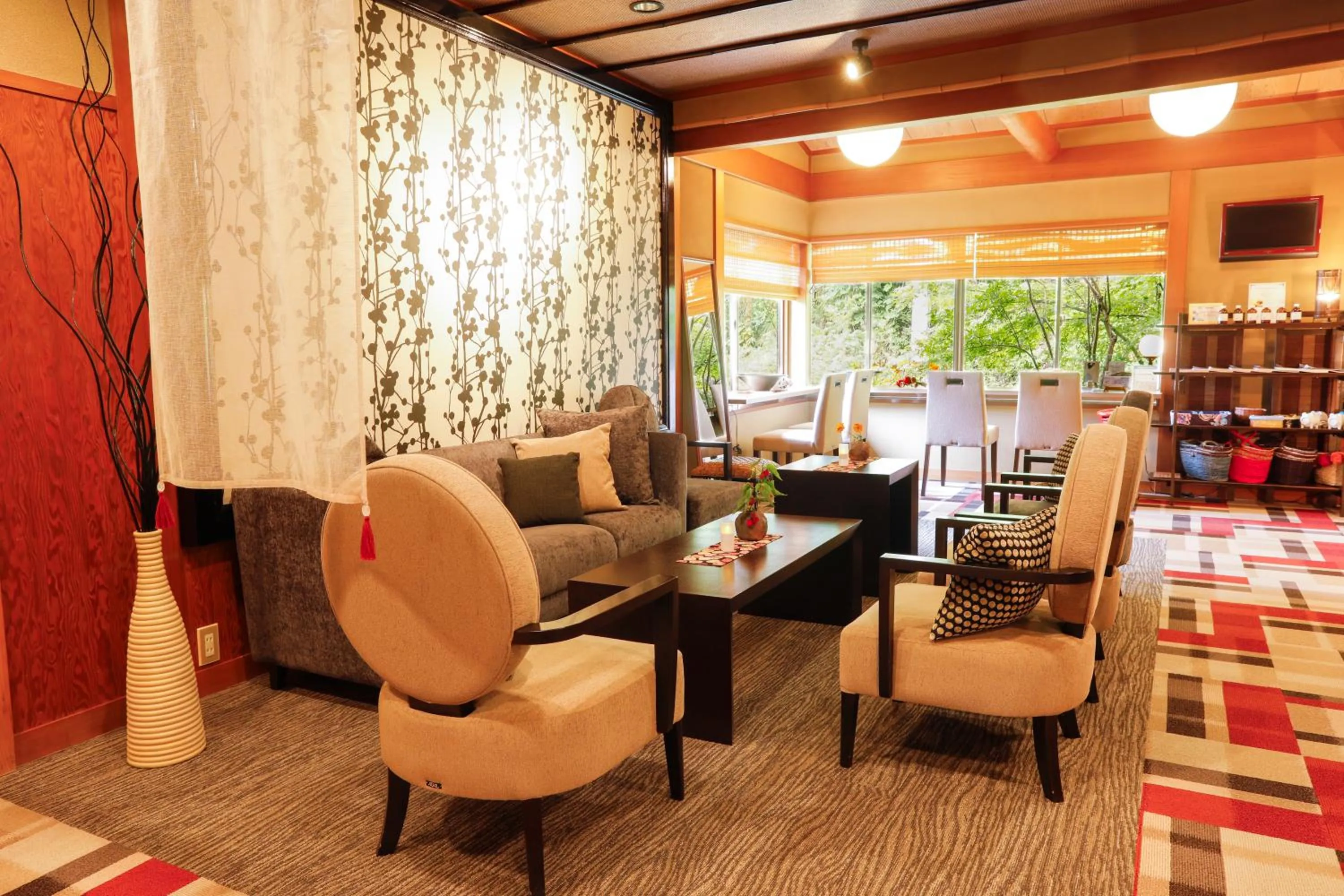 Communal lounge/ TV room in Kinosaki Tenboen