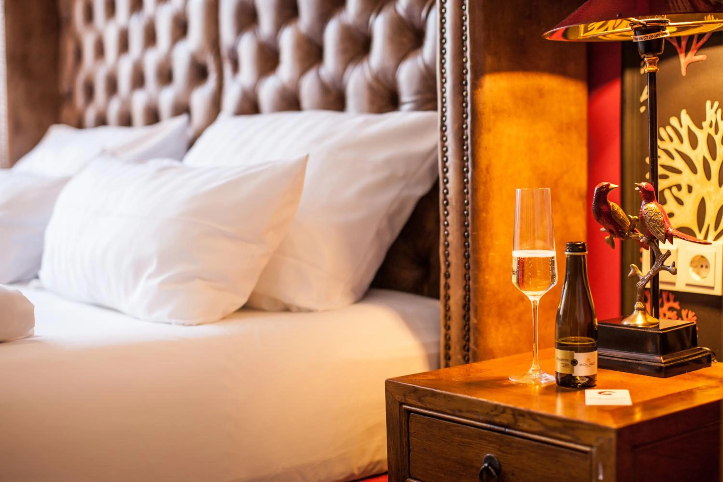 Decorative detail, Bed in The Ascot Hotel