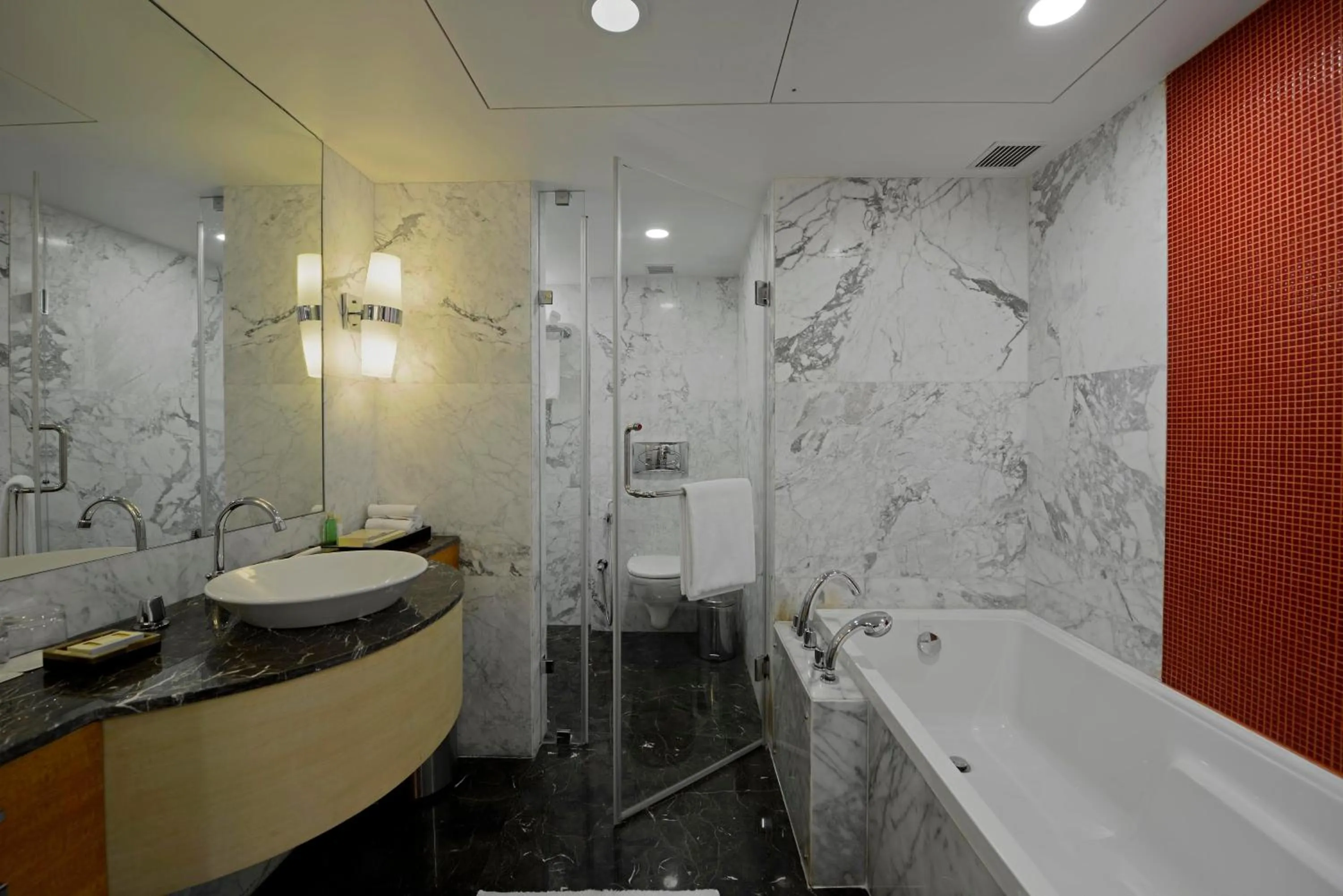 Bathroom in Radisson Blu Hotel Ahmedabad