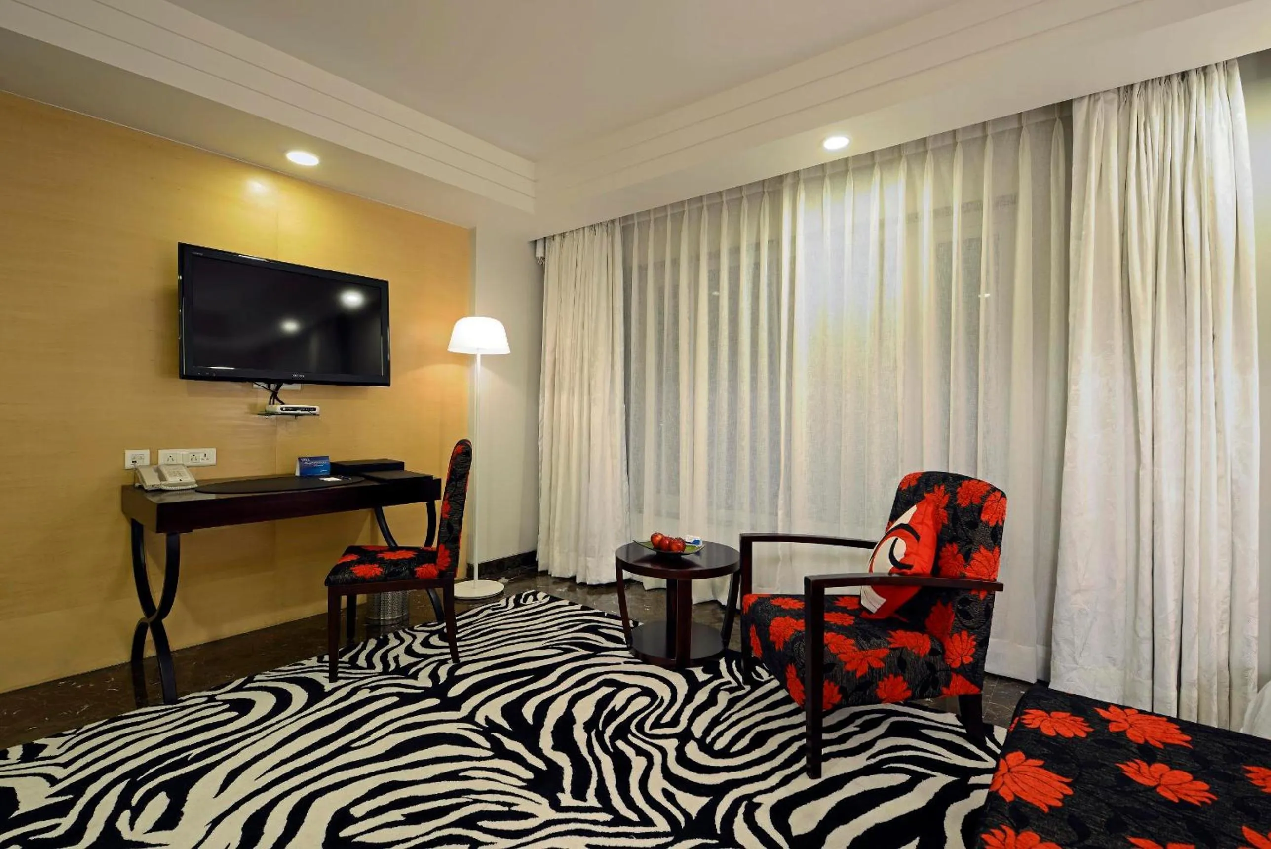 Seating area in Radisson Blu Hotel Ahmedabad