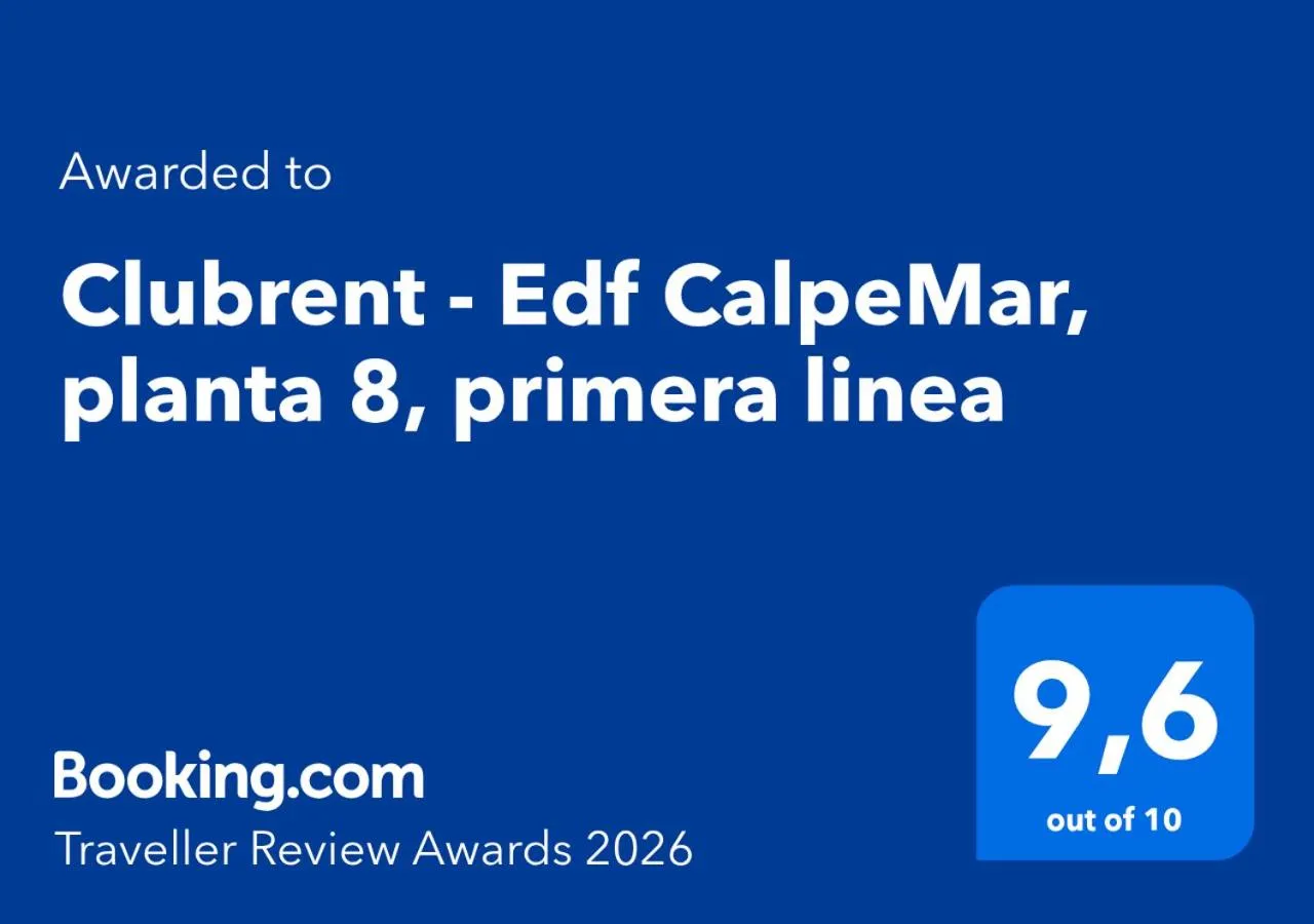 Certificate/Award in Clubrent - Edf CalpeMar, planta 8, primera linea