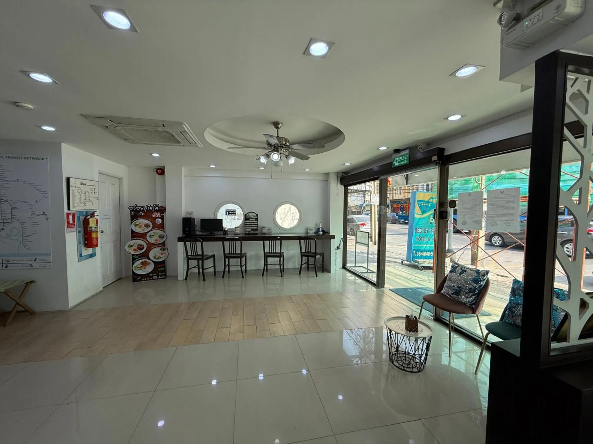 Seating area in Bed By Boat @Nonthaburi Pier