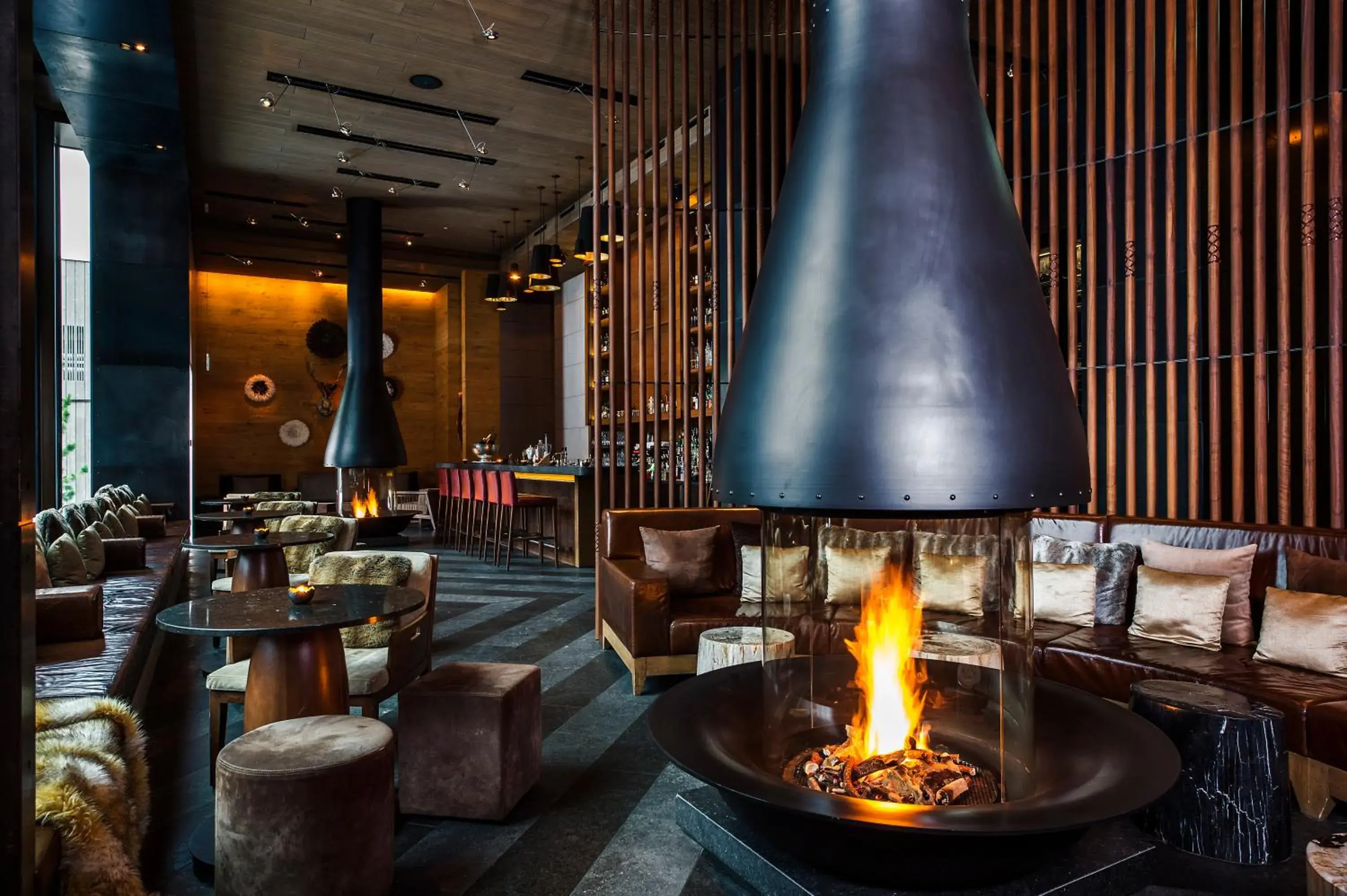 Lounge or bar in The Chedi Andermatt Lounge or bar in The Chedi Andermatt