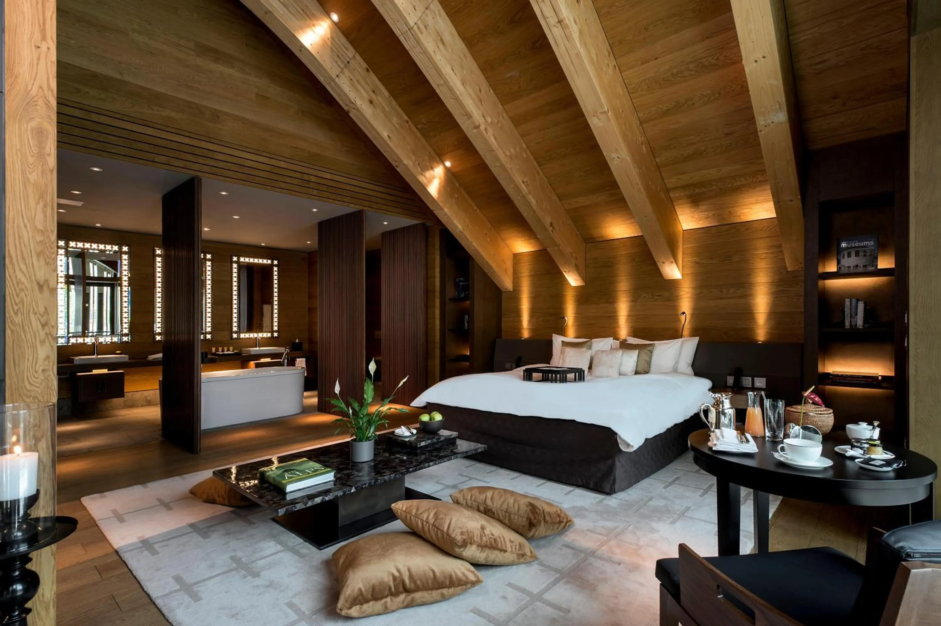 Photo of the whole room, Bed in The Chedi Andermatt
