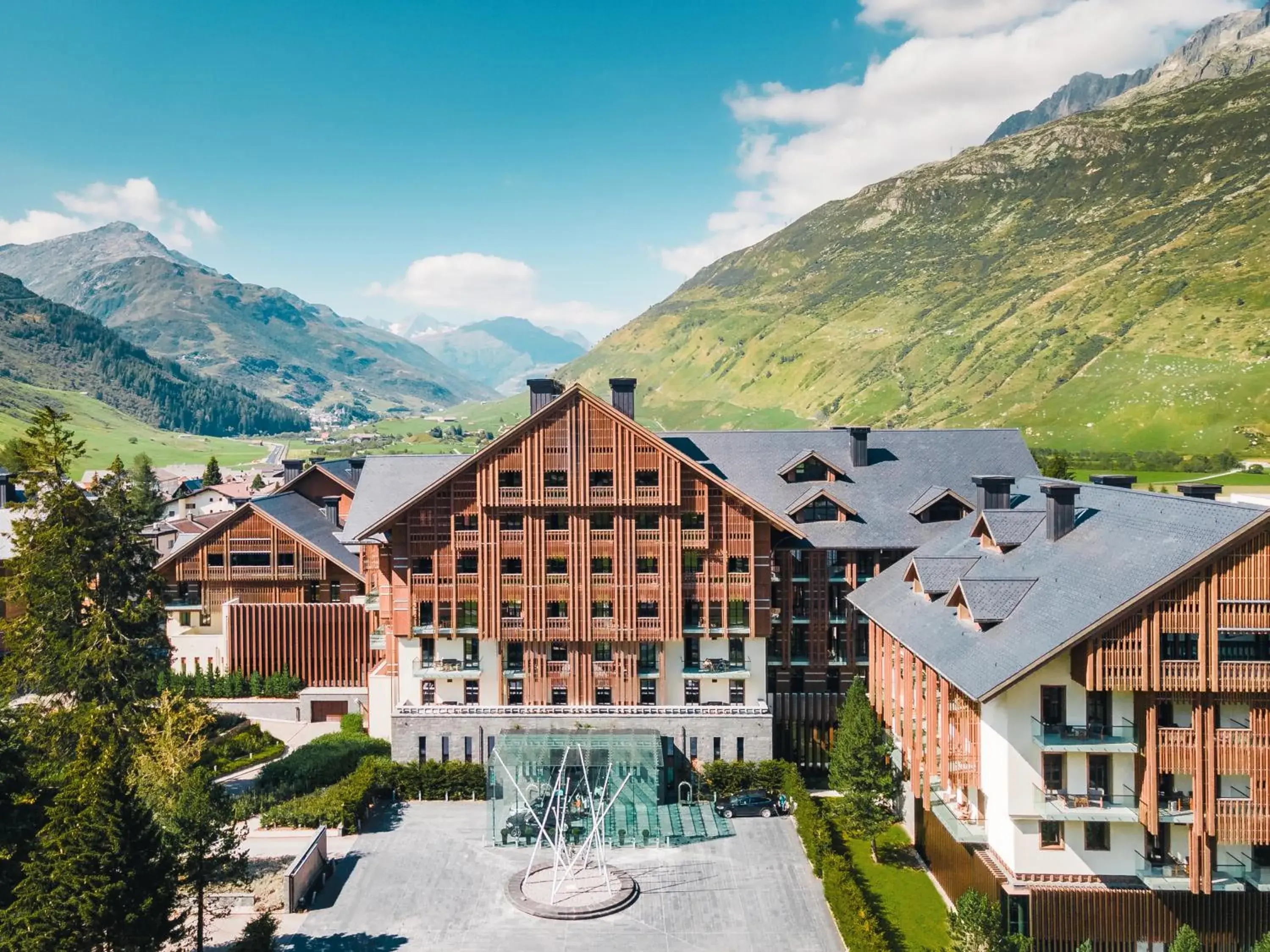 Facade/entrance in The Chedi Andermatt Facade/entrance in The Chedi Andermatt