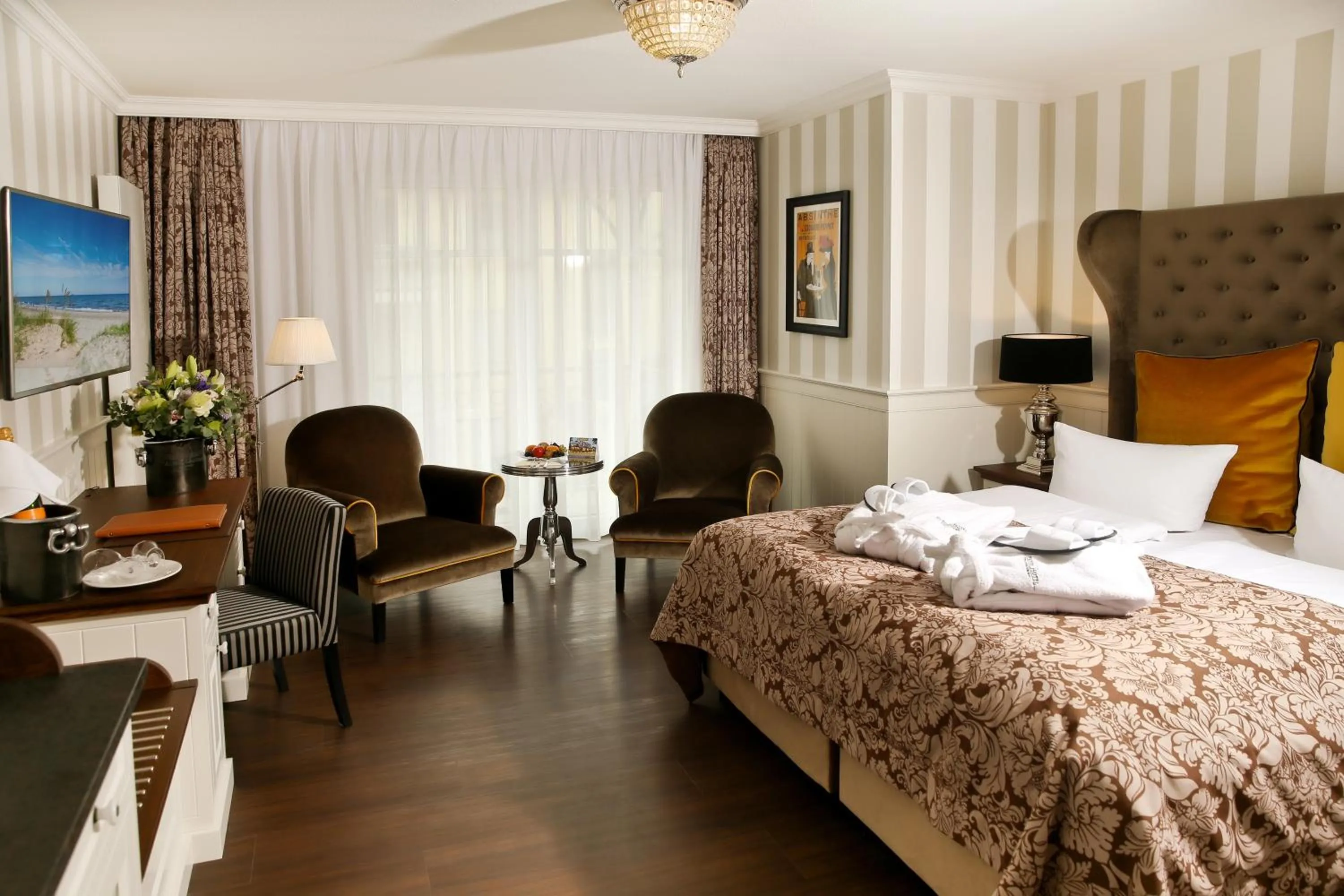 Decorative detail, Bed in Europa Hotel Kühlungsborn