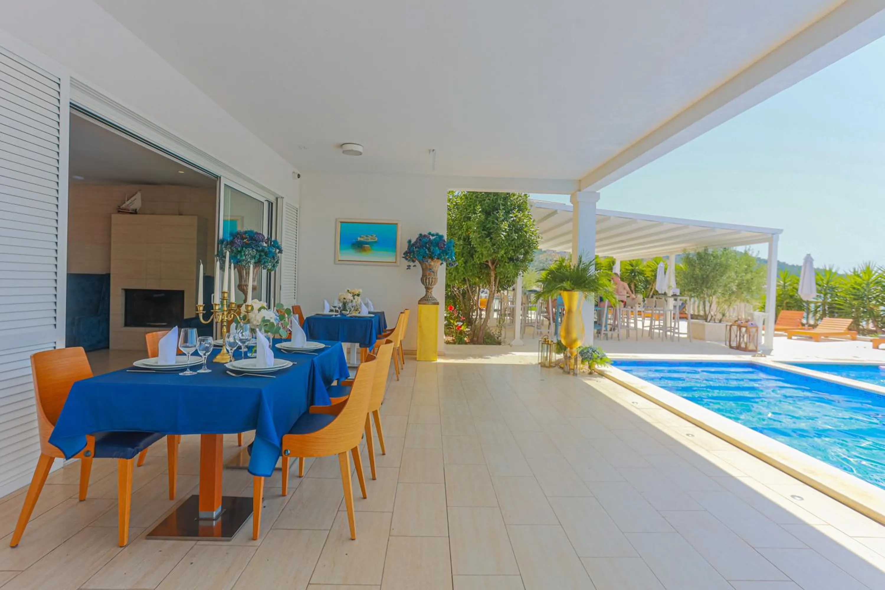 Pool view in Perla Resort