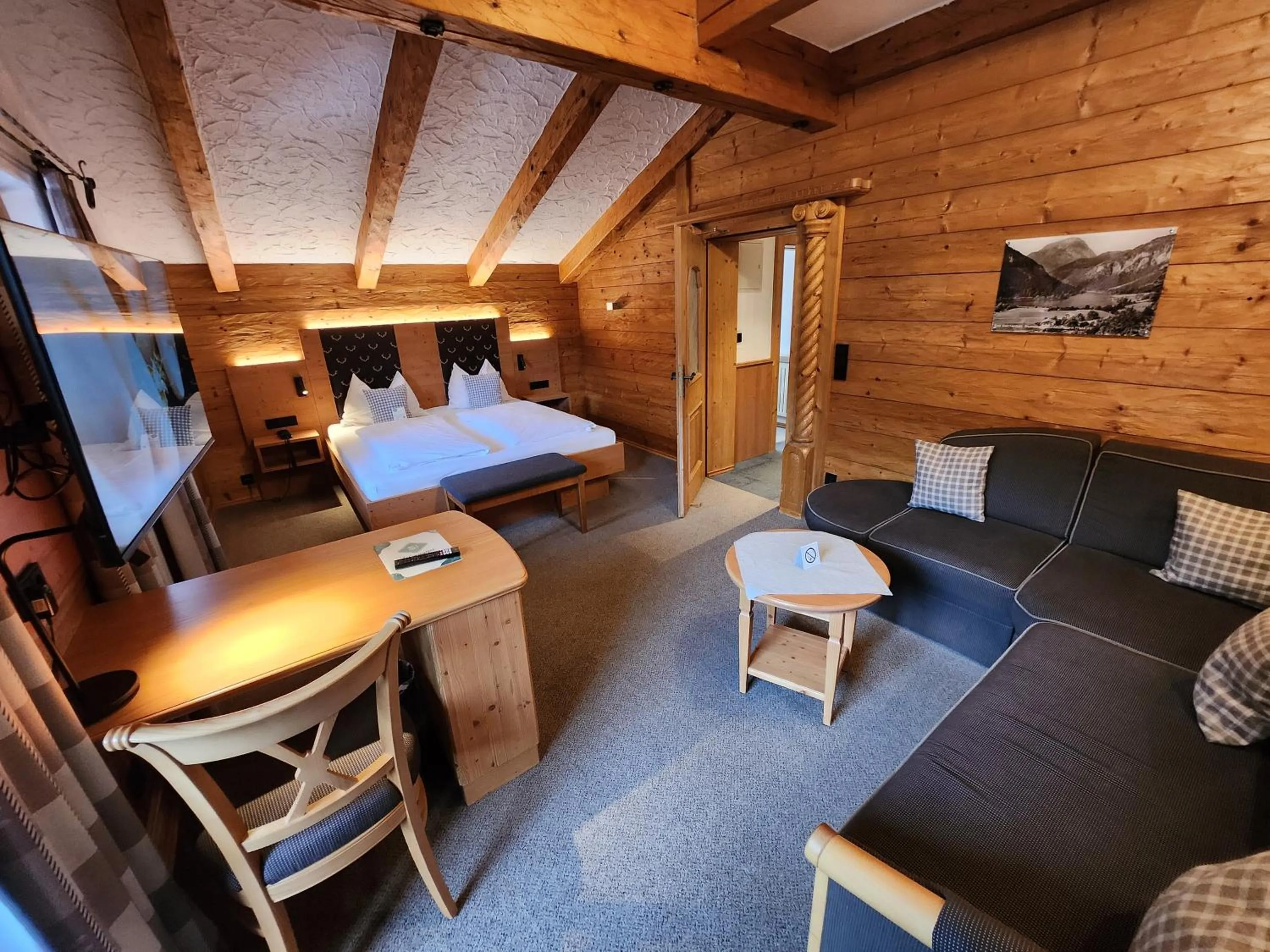 Bed in Hotel Seeblick