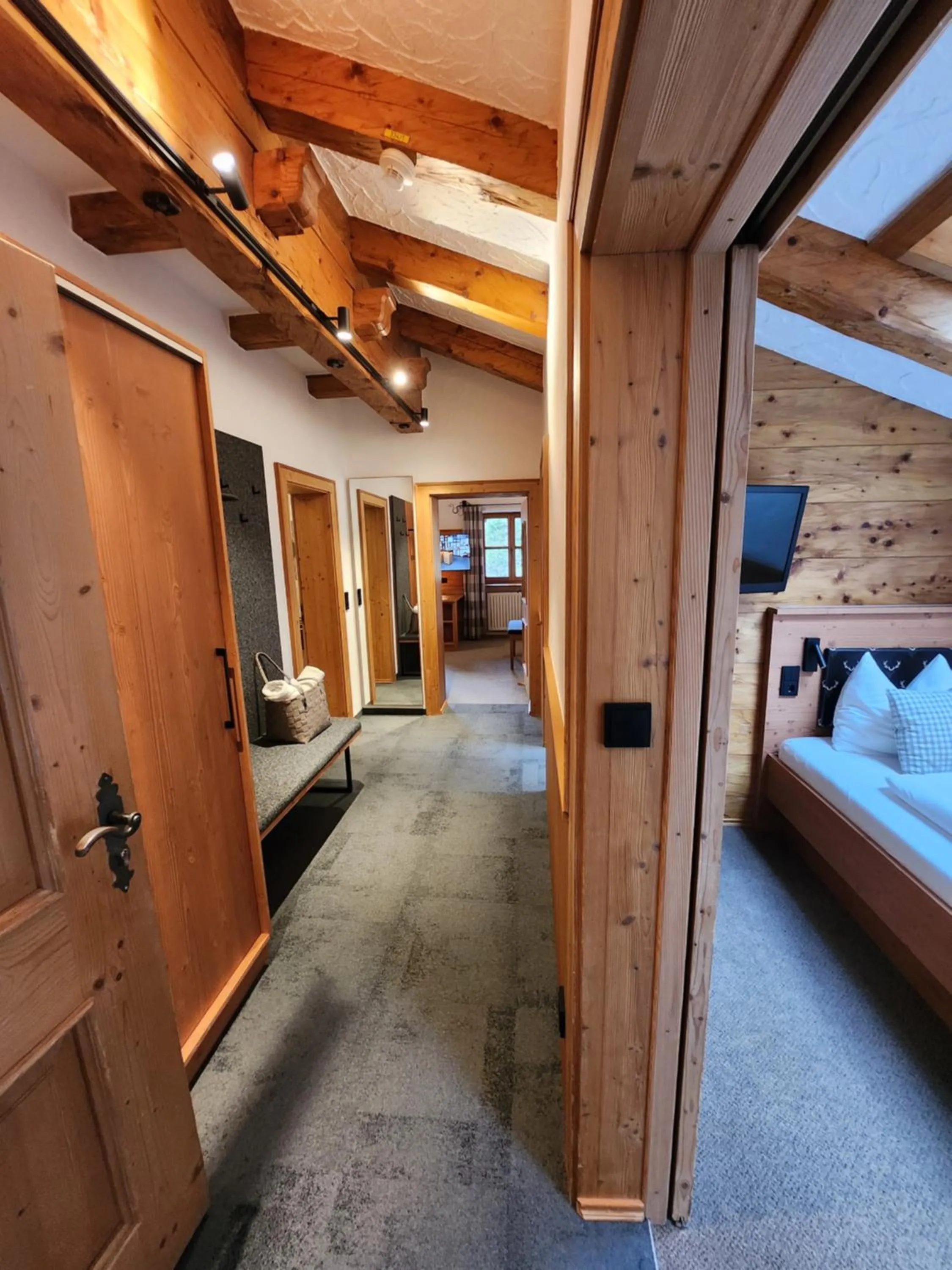 Bed in Hotel Seeblick