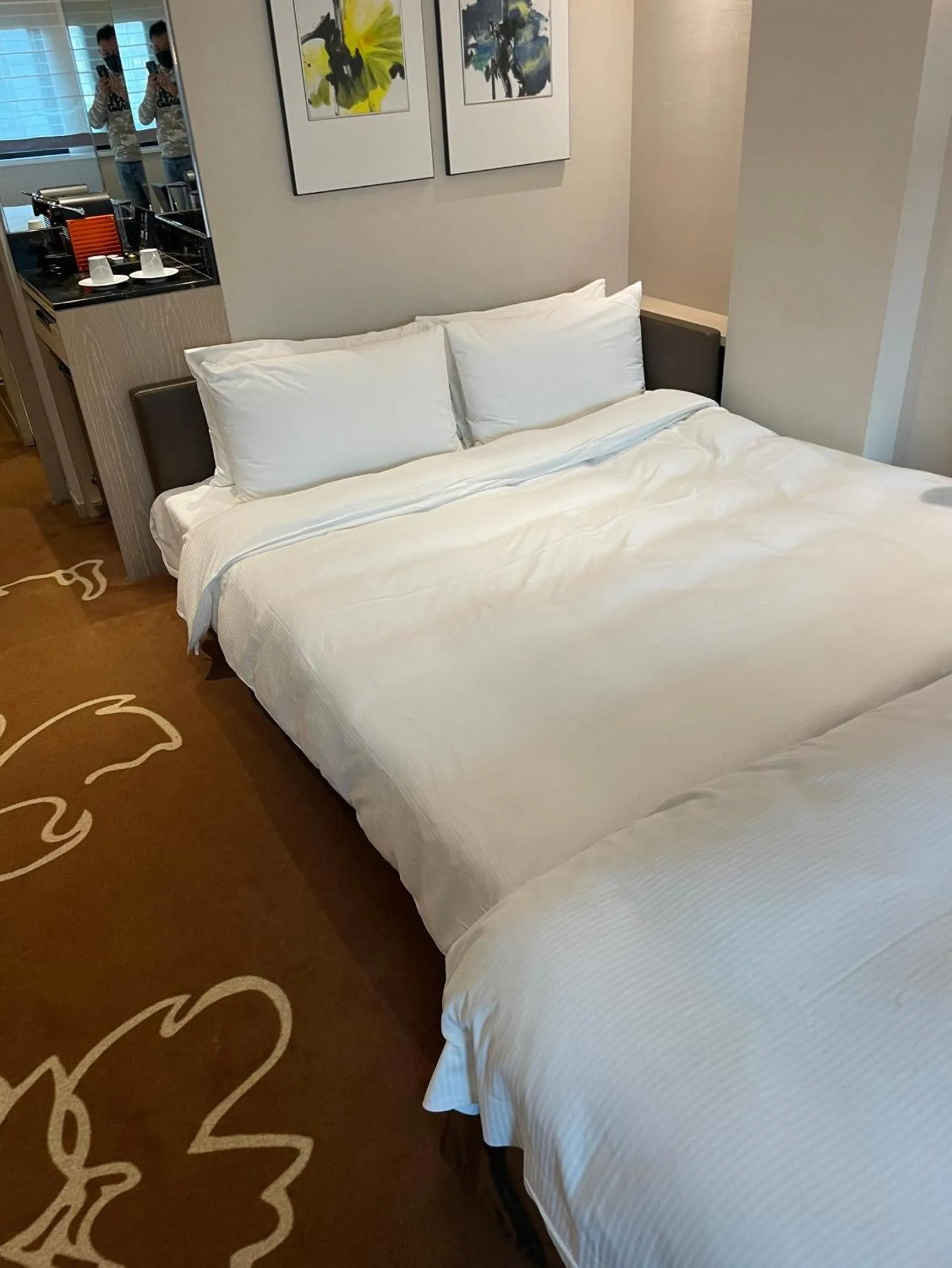 Bed in K Hotel Taipei II