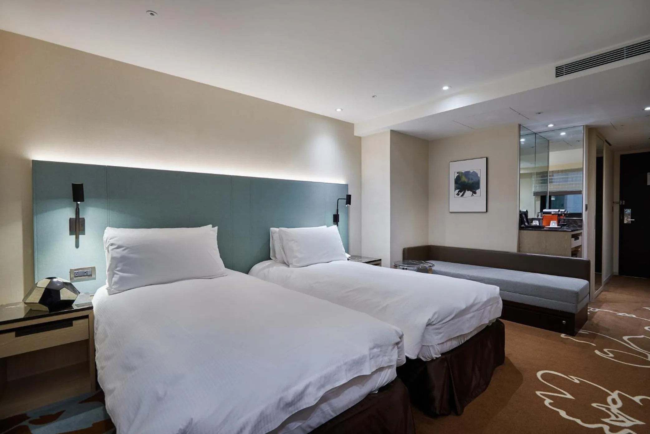 Bed in K Hotel Taipei II