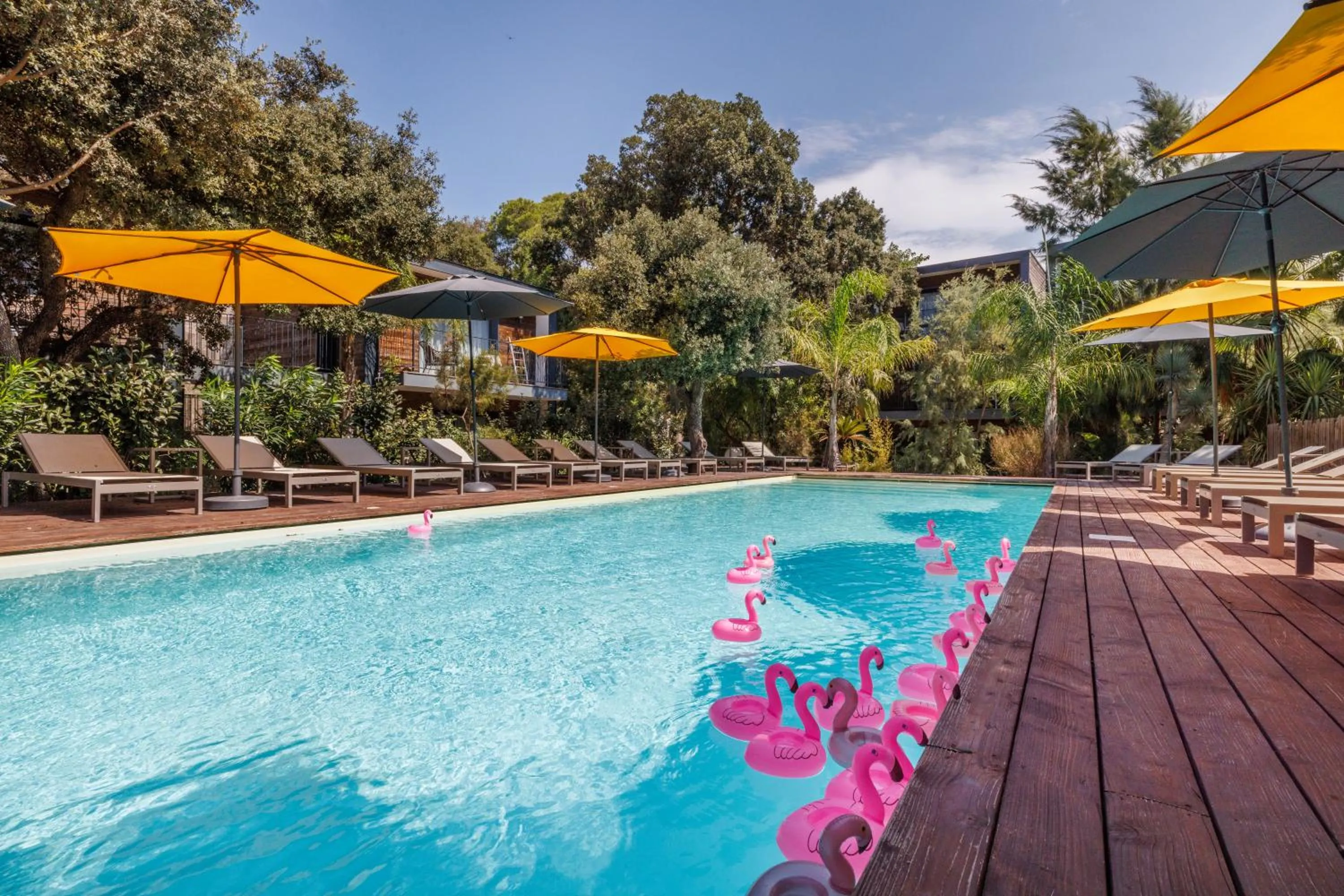 Pool view in Le Lodge des Îles d'Or