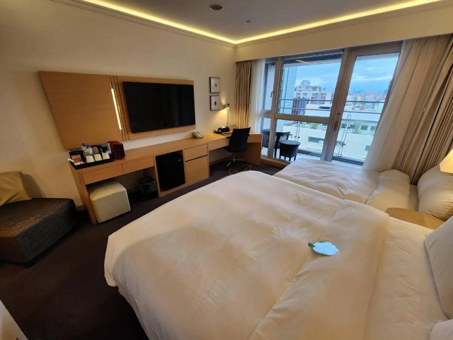 Bed in K Hotel Taipei Songjiang