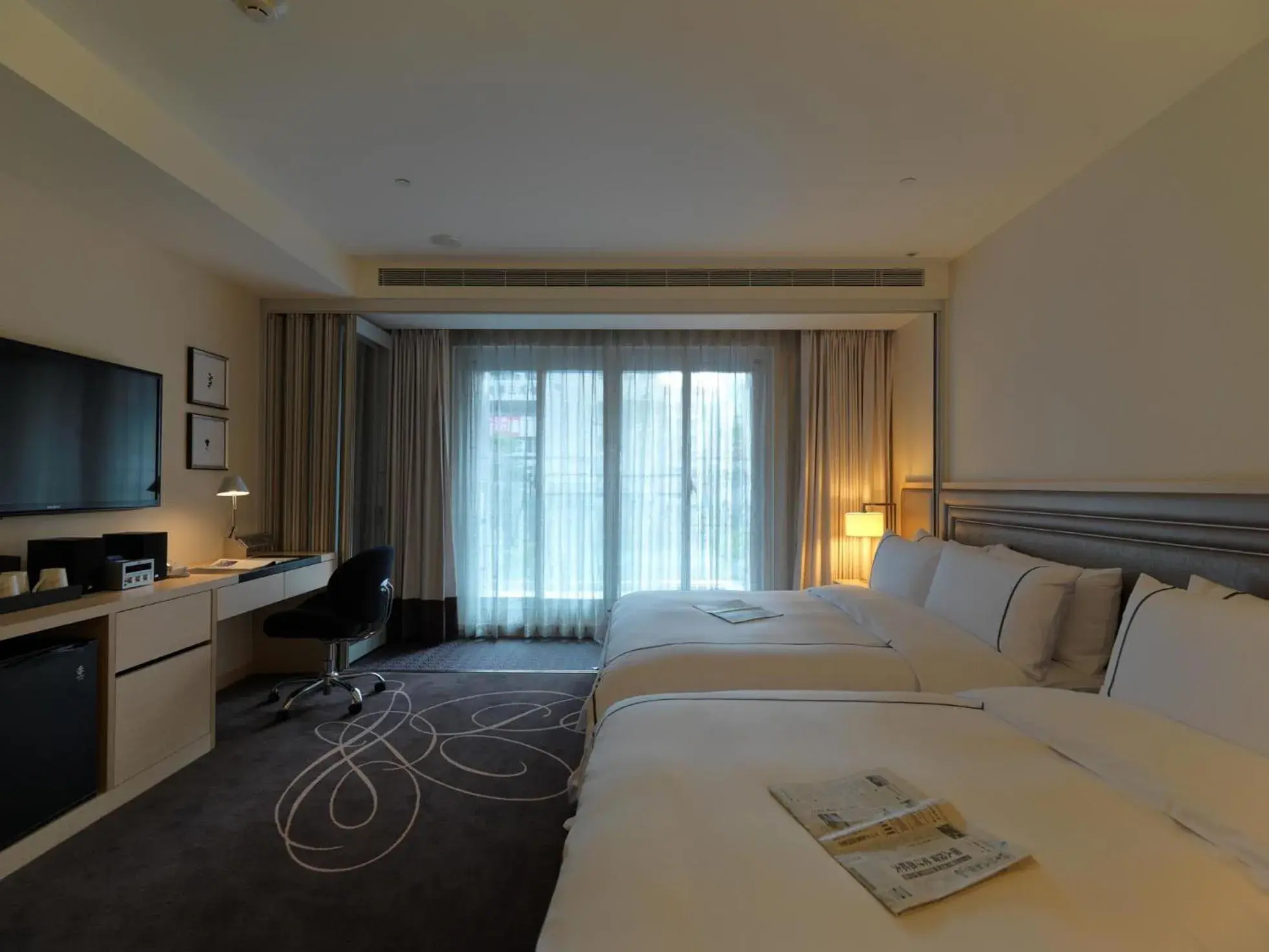 Bed in K Hotel Taipei Songjiang