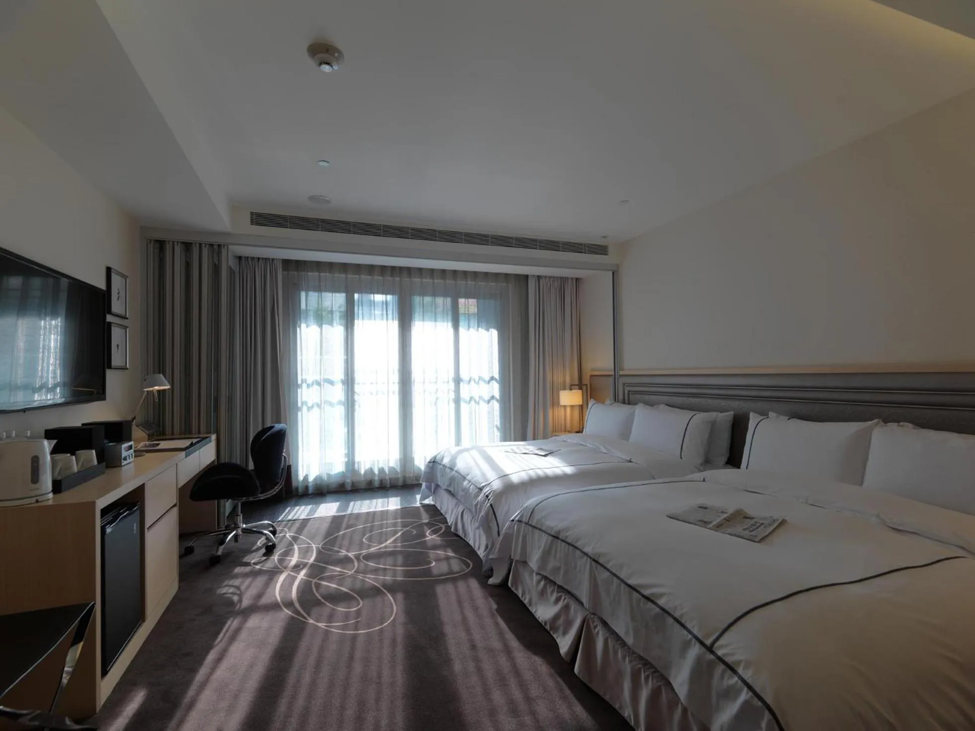 Bed in K Hotel Taipei Songjiang