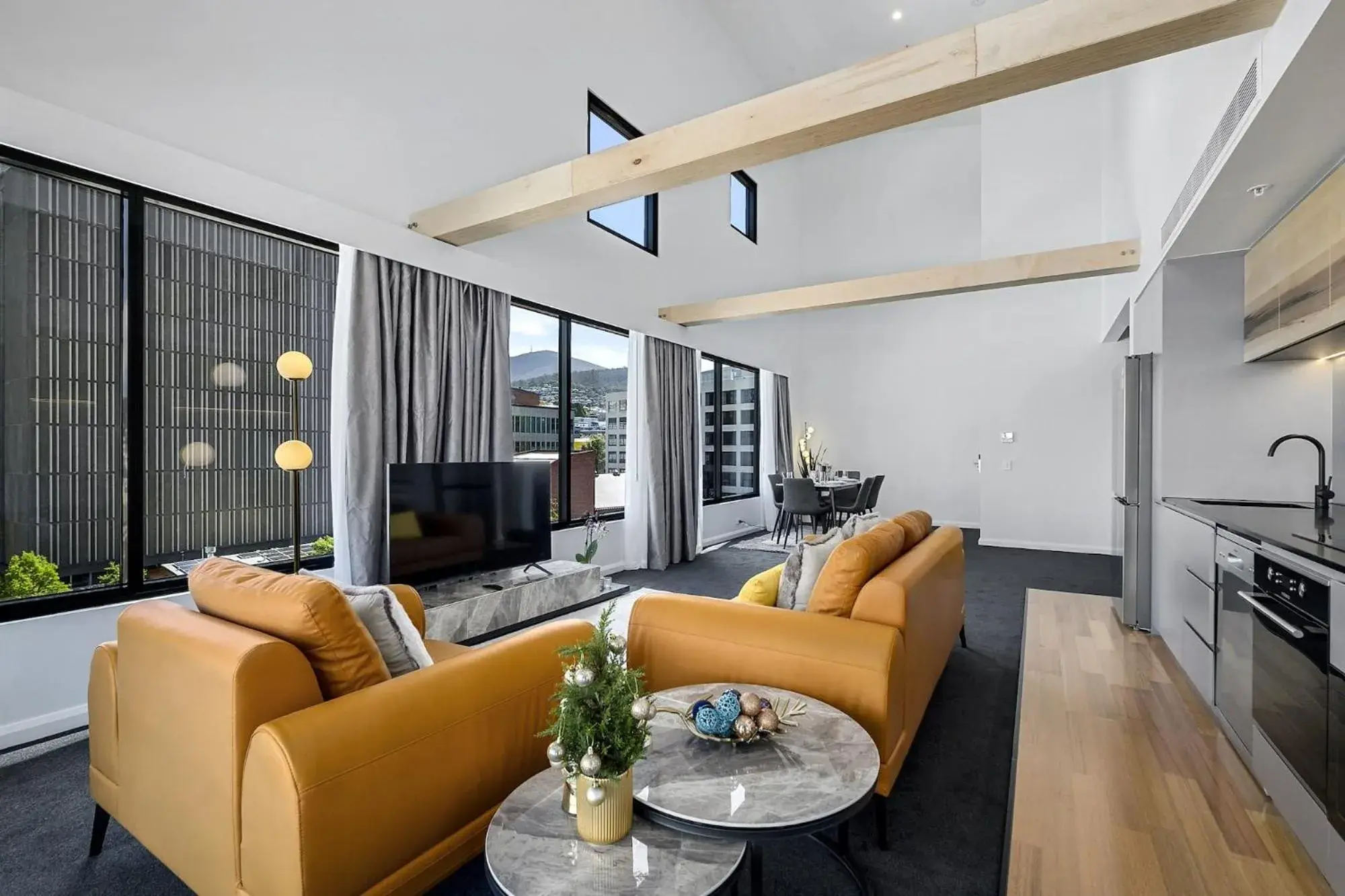 Living room in Hobart City Apartments Living room in Hobart City Apartments