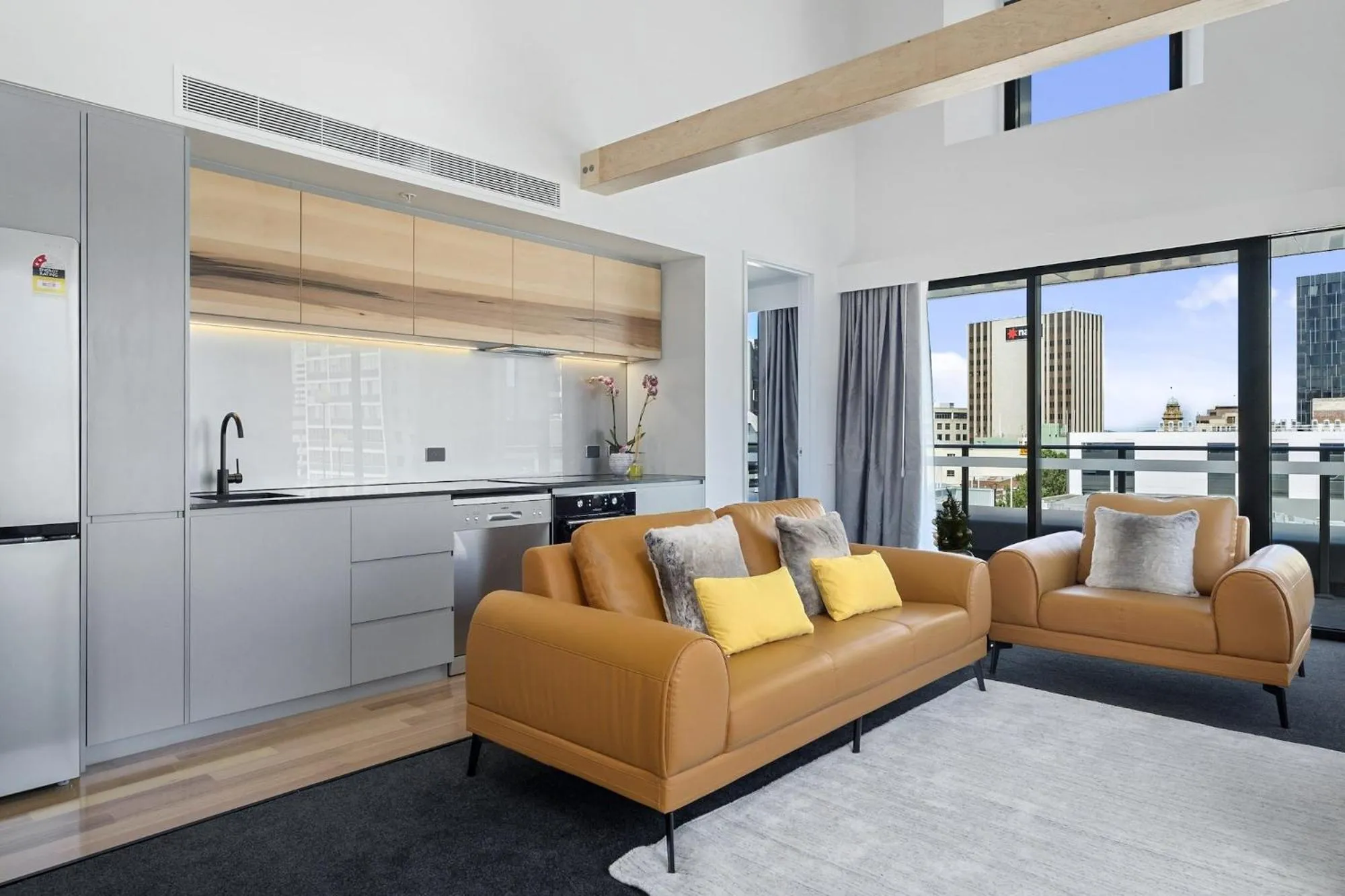 Living room in Hobart City Apartments