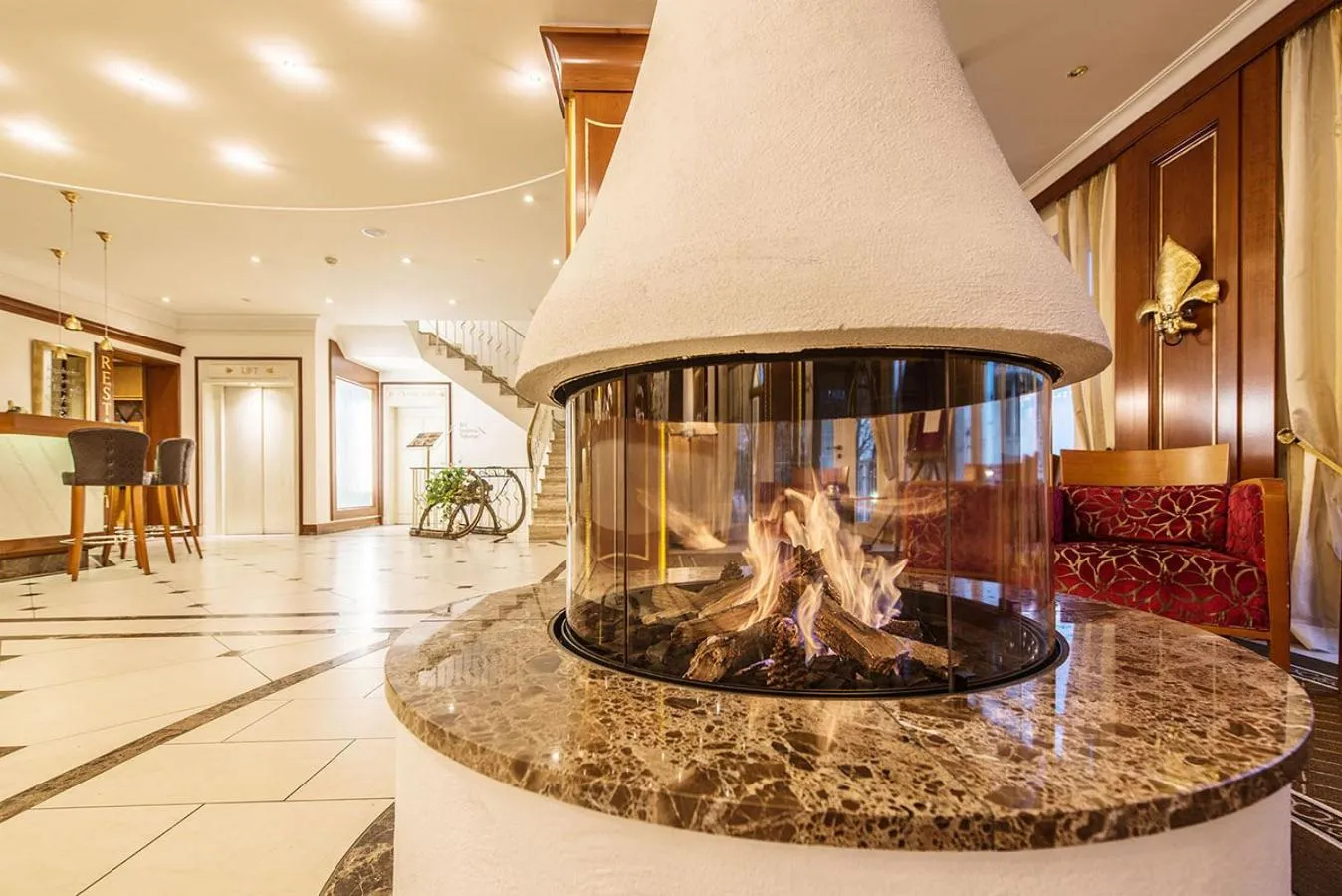 Lobby or reception in Hotel Dreiflüssehof