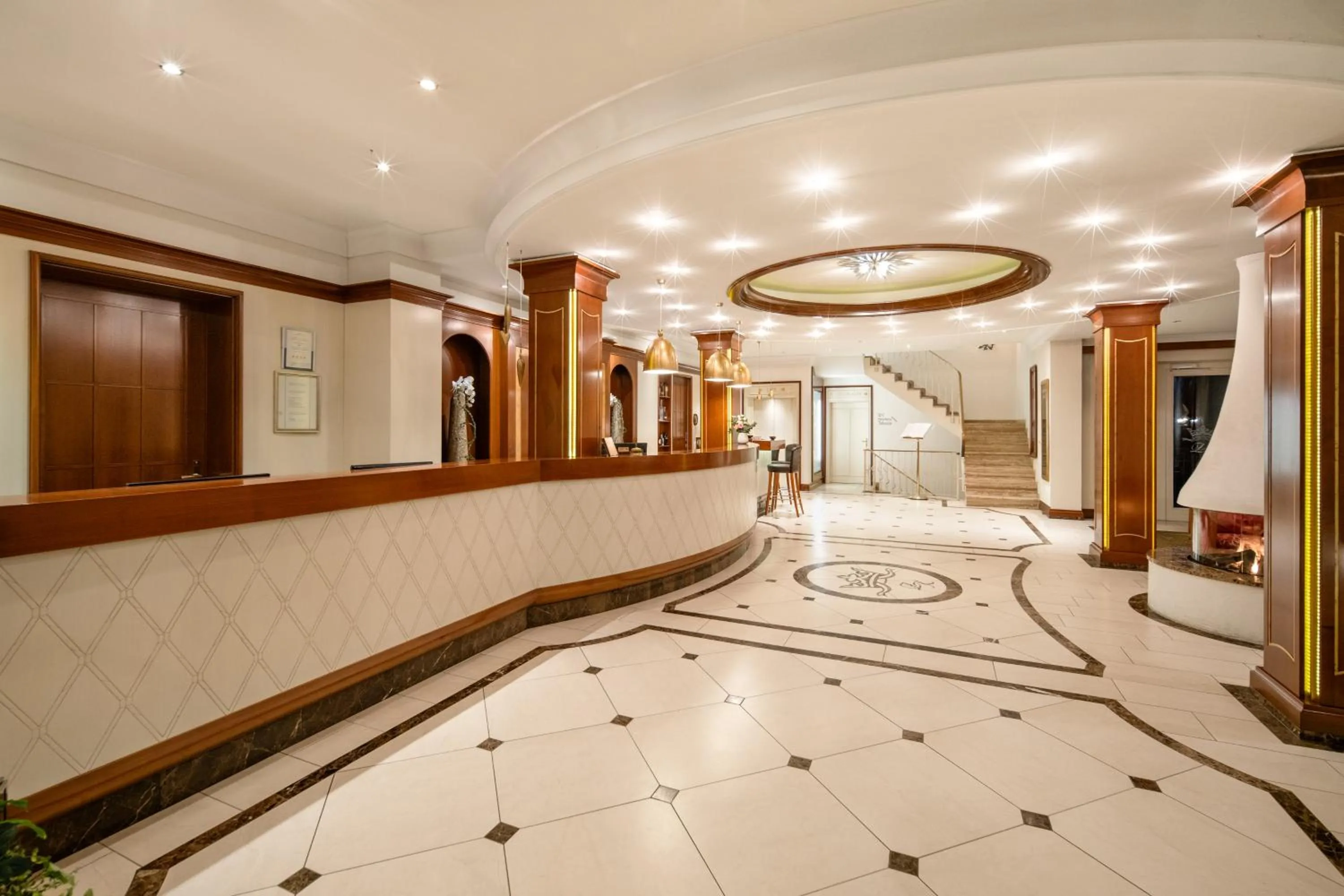 Lobby or reception in Hotel Dreiflüssehof