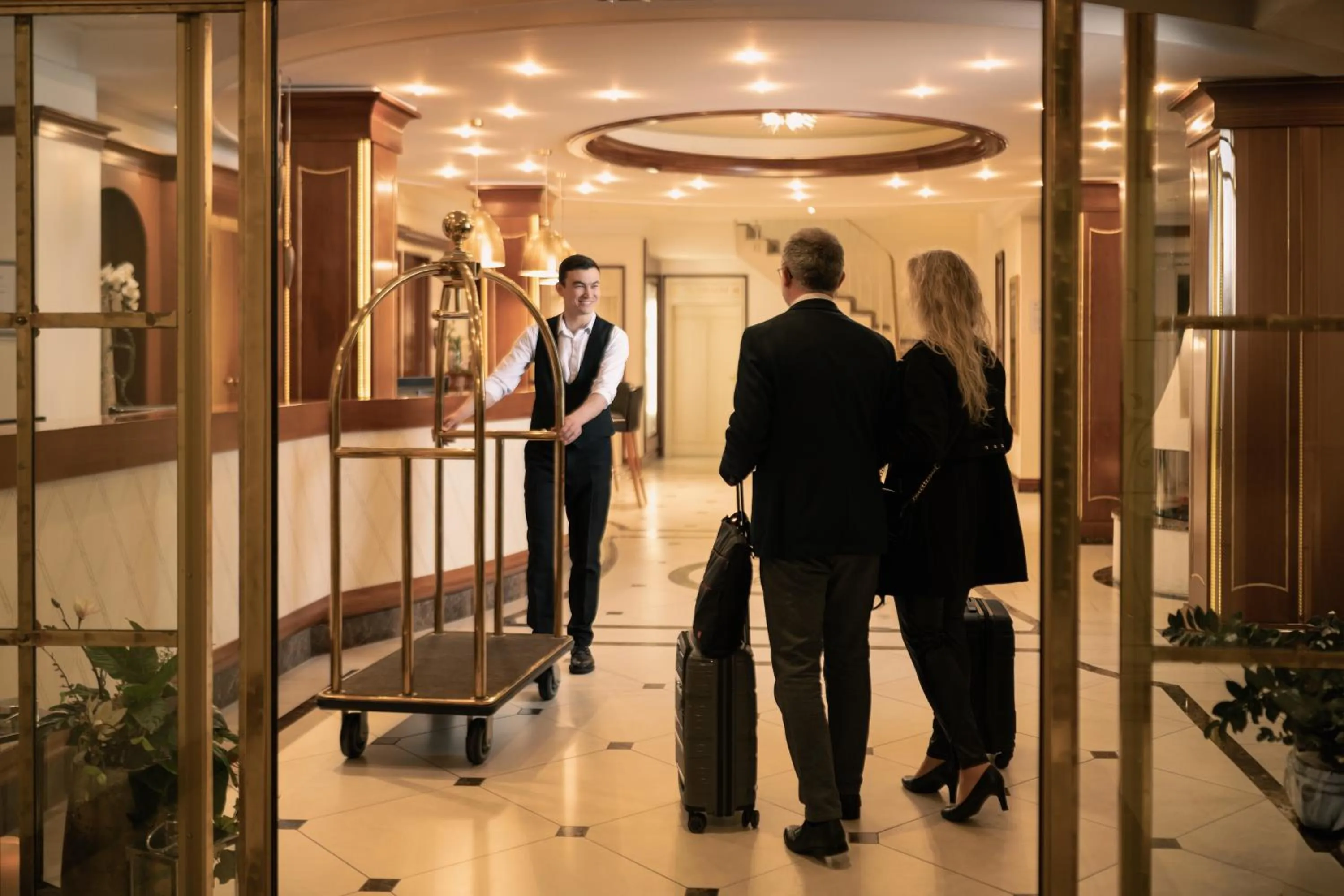 Lobby or reception in Hotel Dreiflüssehof