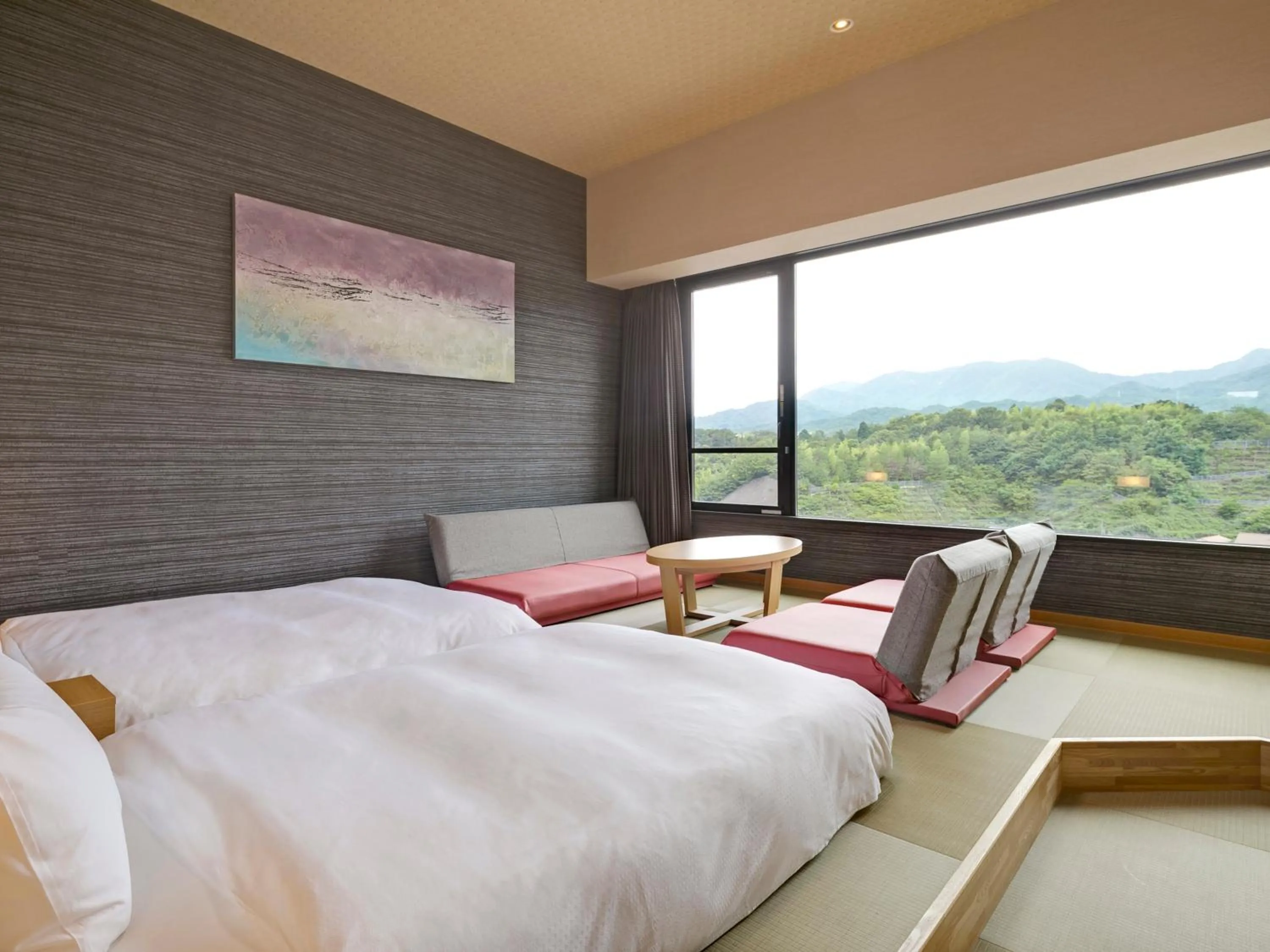 Photo of the whole room, Bed in Grandvrio Hotel Miyajima Wakura - ROUTE INN HOTELS -