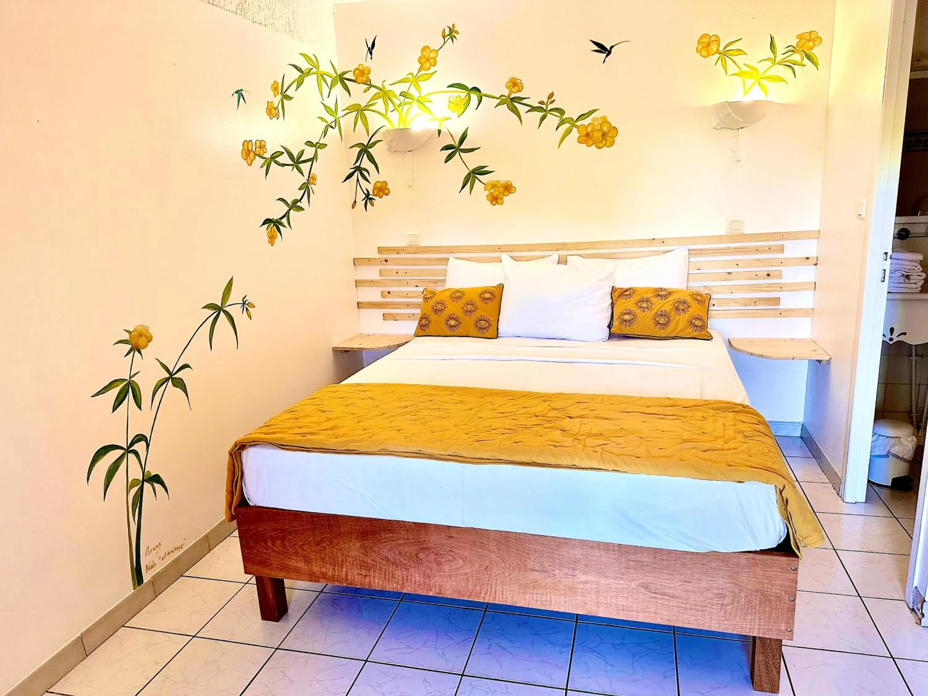 Bed in Hôtel Résidence Océane