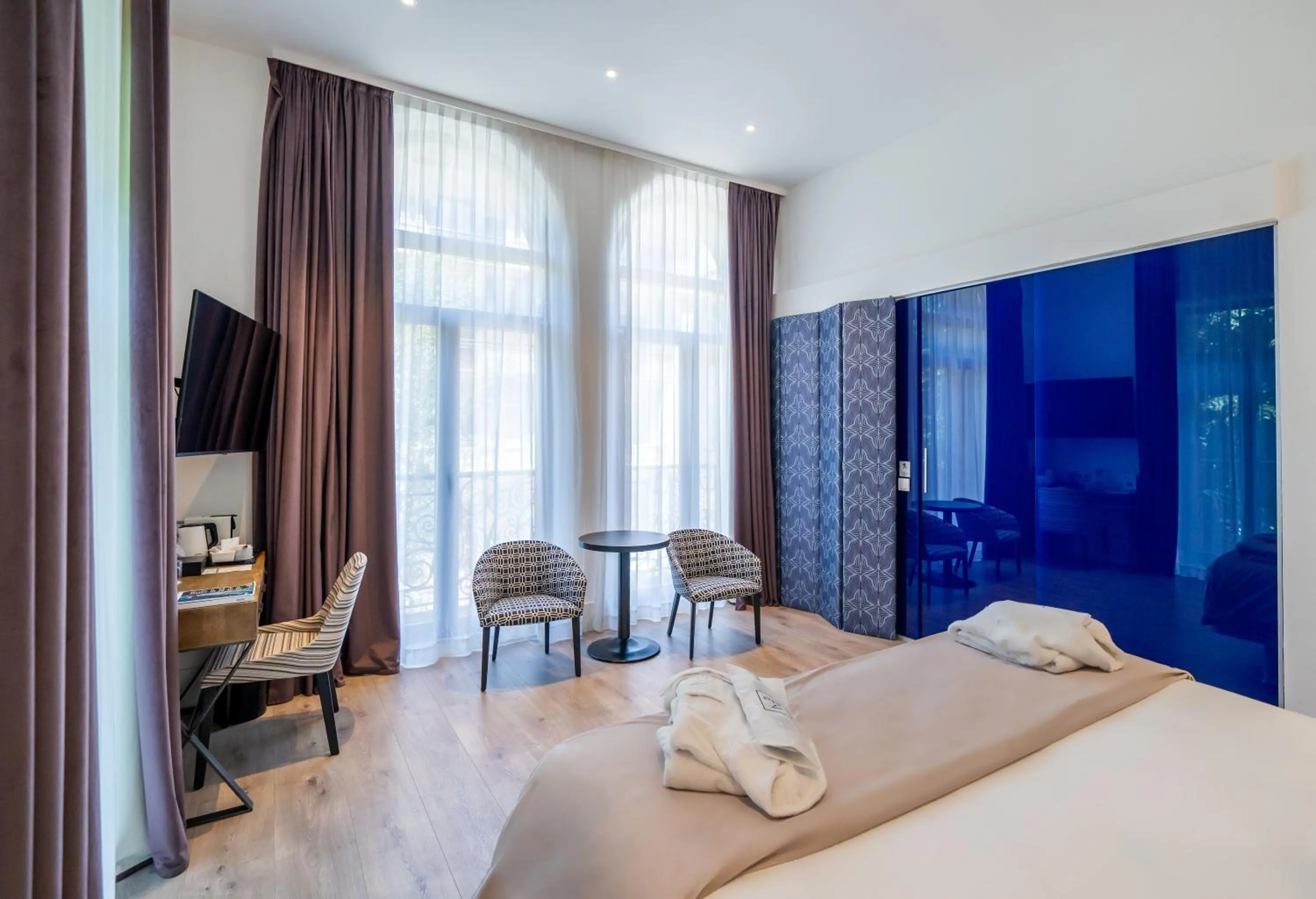 Bed in Abba San Sebastián Hotel