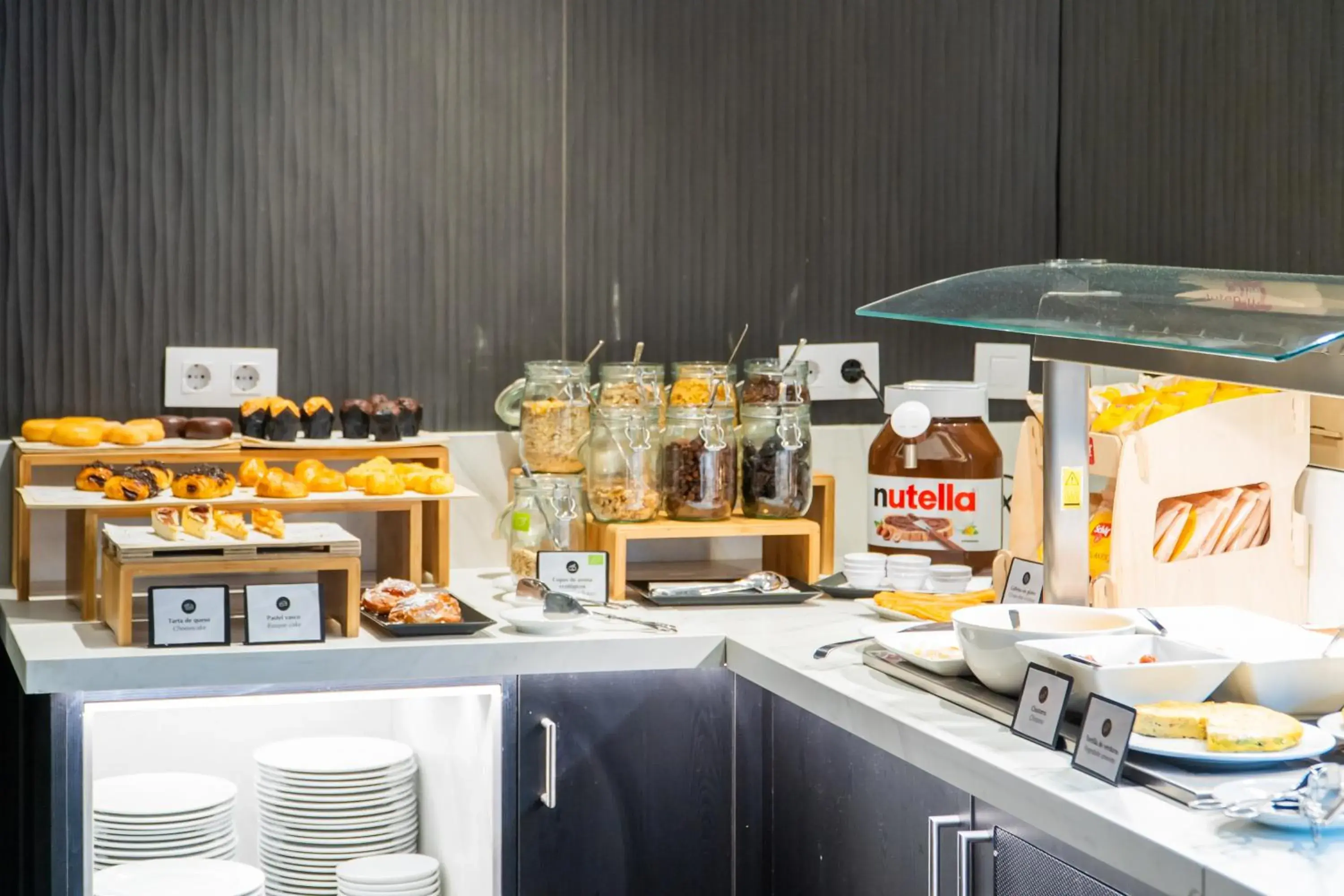 Buffet breakfast in Abba San Sebastián Hotel Buffet breakfast in Abba San Sebastián Hotel