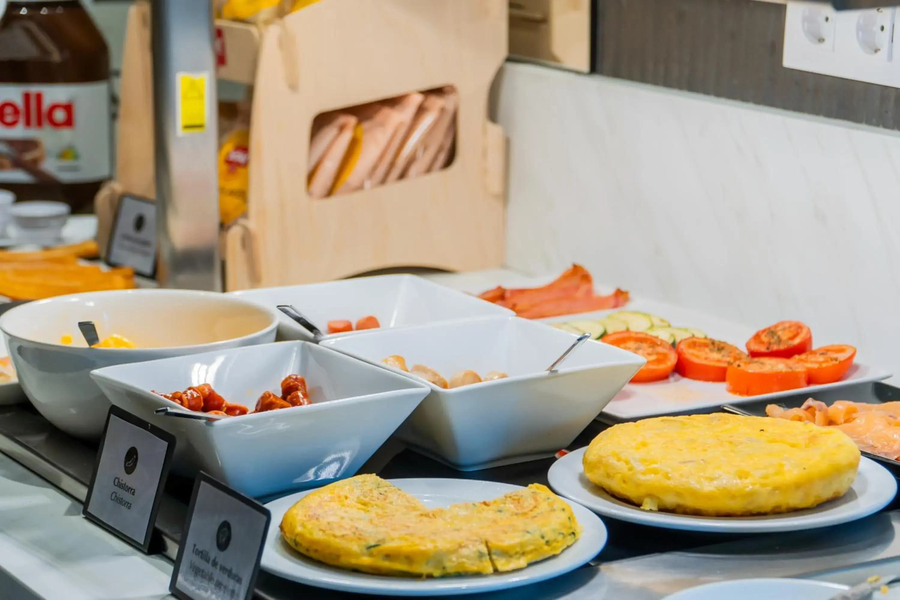 Buffet breakfast in Abba San Sebastián Hotel Buffet breakfast in Abba San Sebastián Hotel